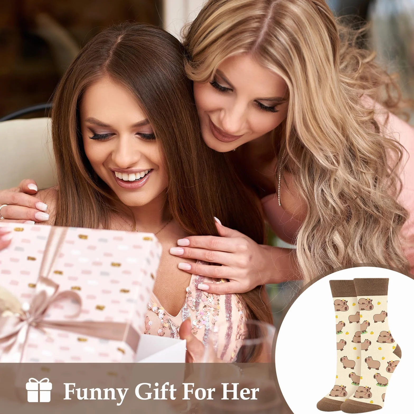 AGRIMONY Calcetines Divertidos Mujer Animales-Regalos Navidad Cumpleaños