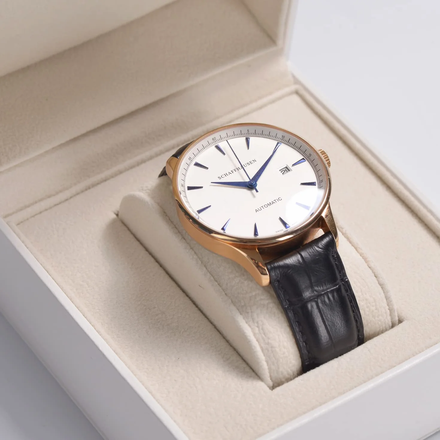 Oirlv Estuche Portátil para Relojes de Gamuza PU Cuero-Caja de Relojes-Organizador Viaje,para Aniversario y Cumpleaños(Blanco)