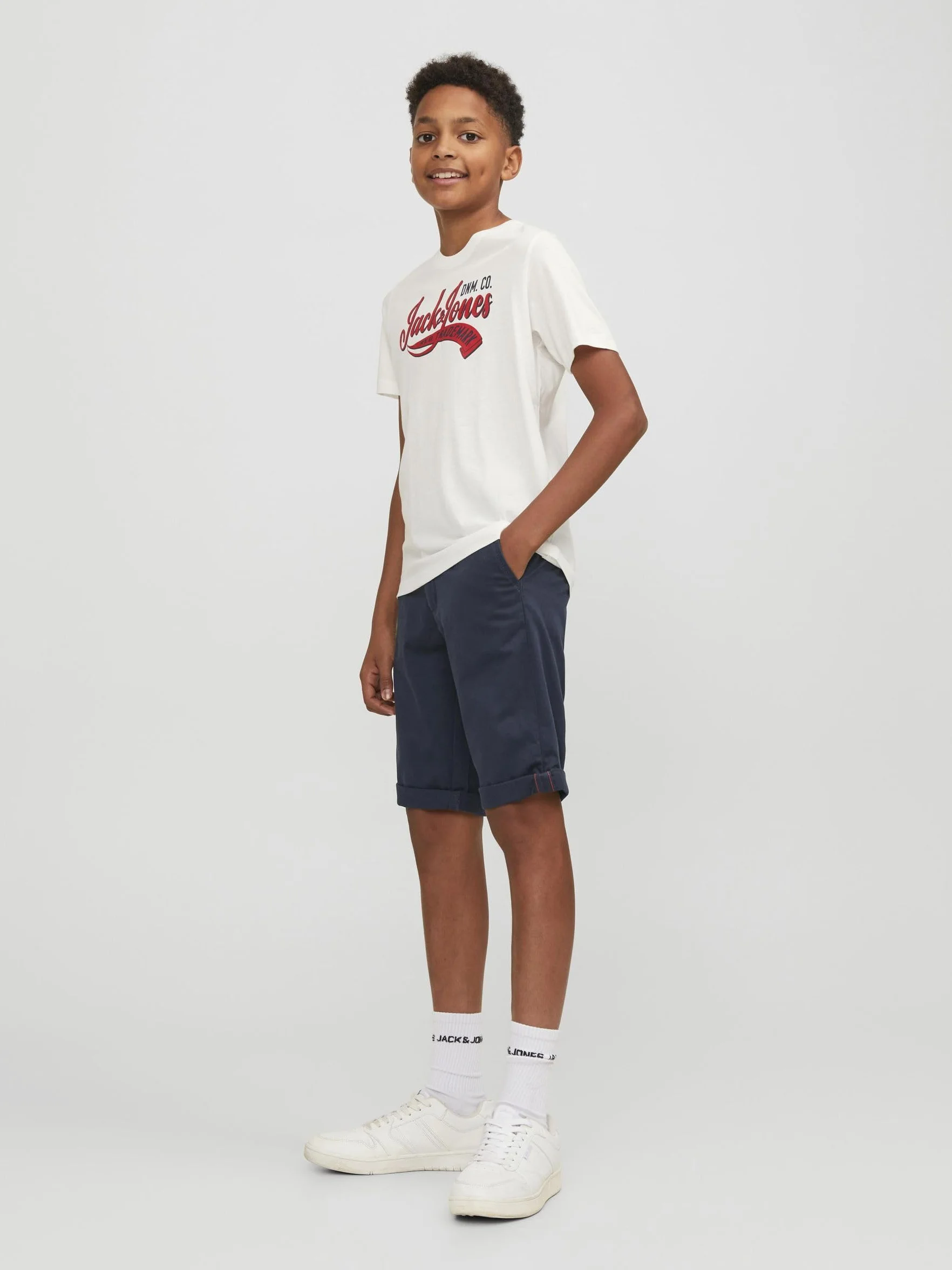 JACK & JONES Jjibowie Jjshorts Solid Sa Jr Bermudas para Niños