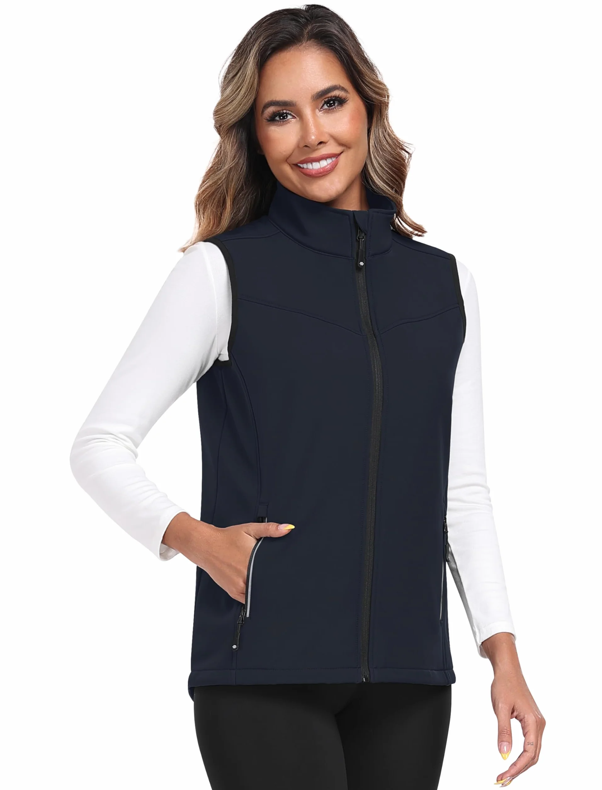 MoFiz Chaleco Ligero Softshell Mujer Chaqueta sin mangas Softshell Acampada Marcha