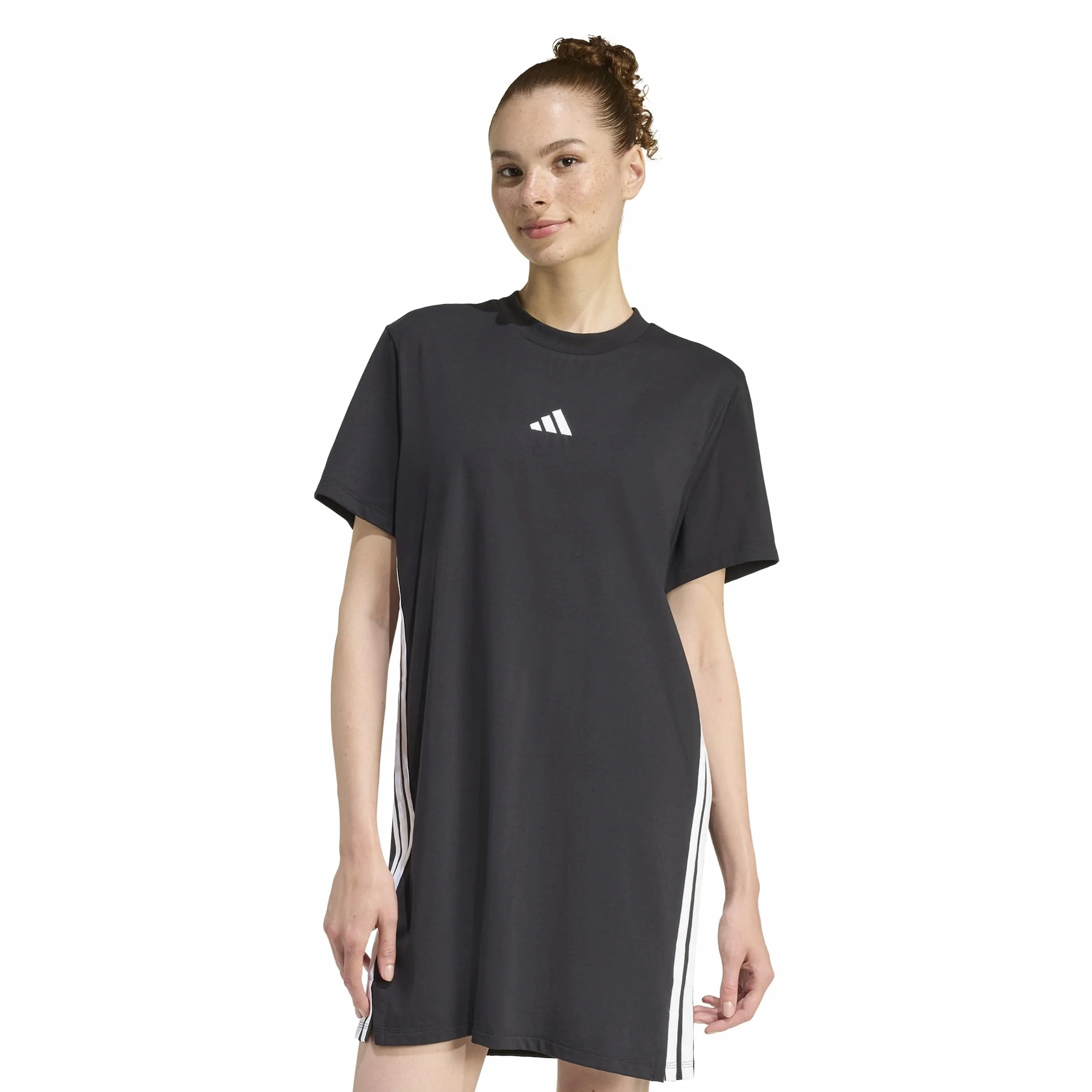 adidas Women's Essentials 3 Stripes Vestido Camiseta