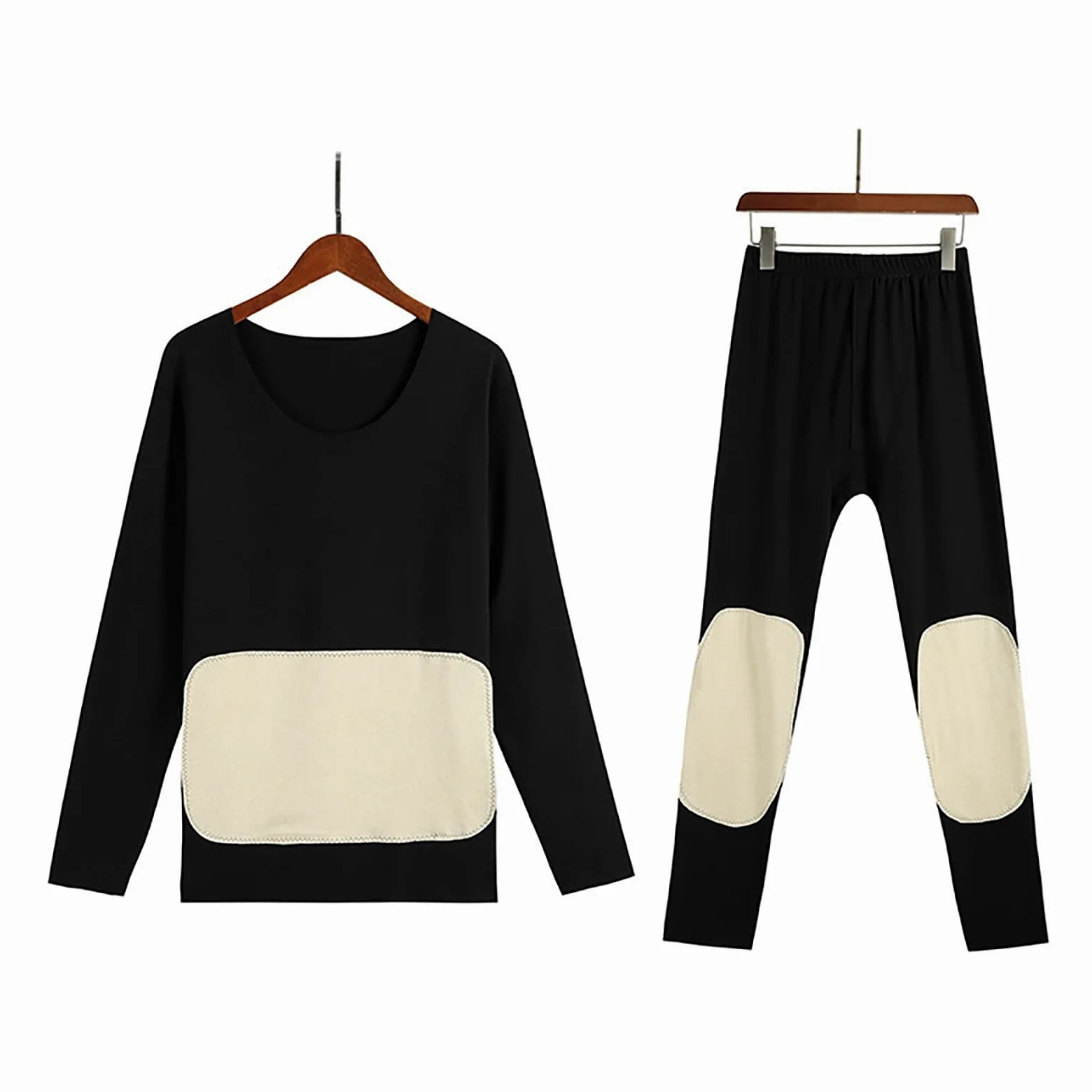 WHSPORT Ropa Termica ​Hombre Conjunto ​Termico Camiseta & Mallas Termicas ​Ropa Interior Termica Frio ​Extremo ​Invierno para Esquí Montaña Cicl ( Color : Black , Size : 3XL )