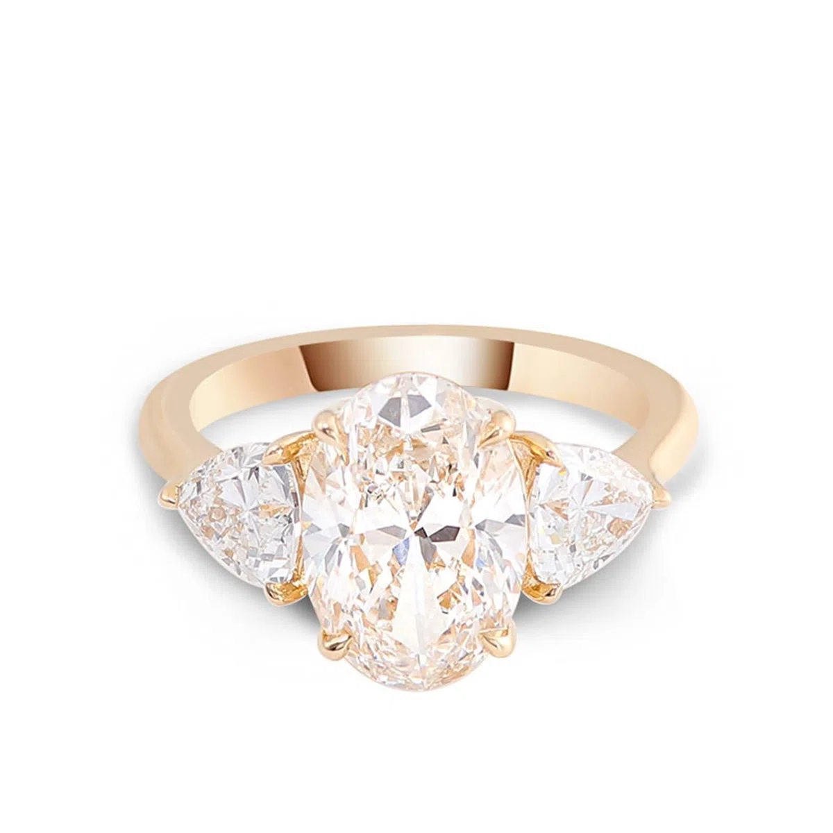 Anillo de oro amarillo para mujer, Moissanite, anillo de compromiso, oro auténtico 375/585/750, elegante anillo de boda de 9 K/14 K/18 K, oro con grabado para mujeres