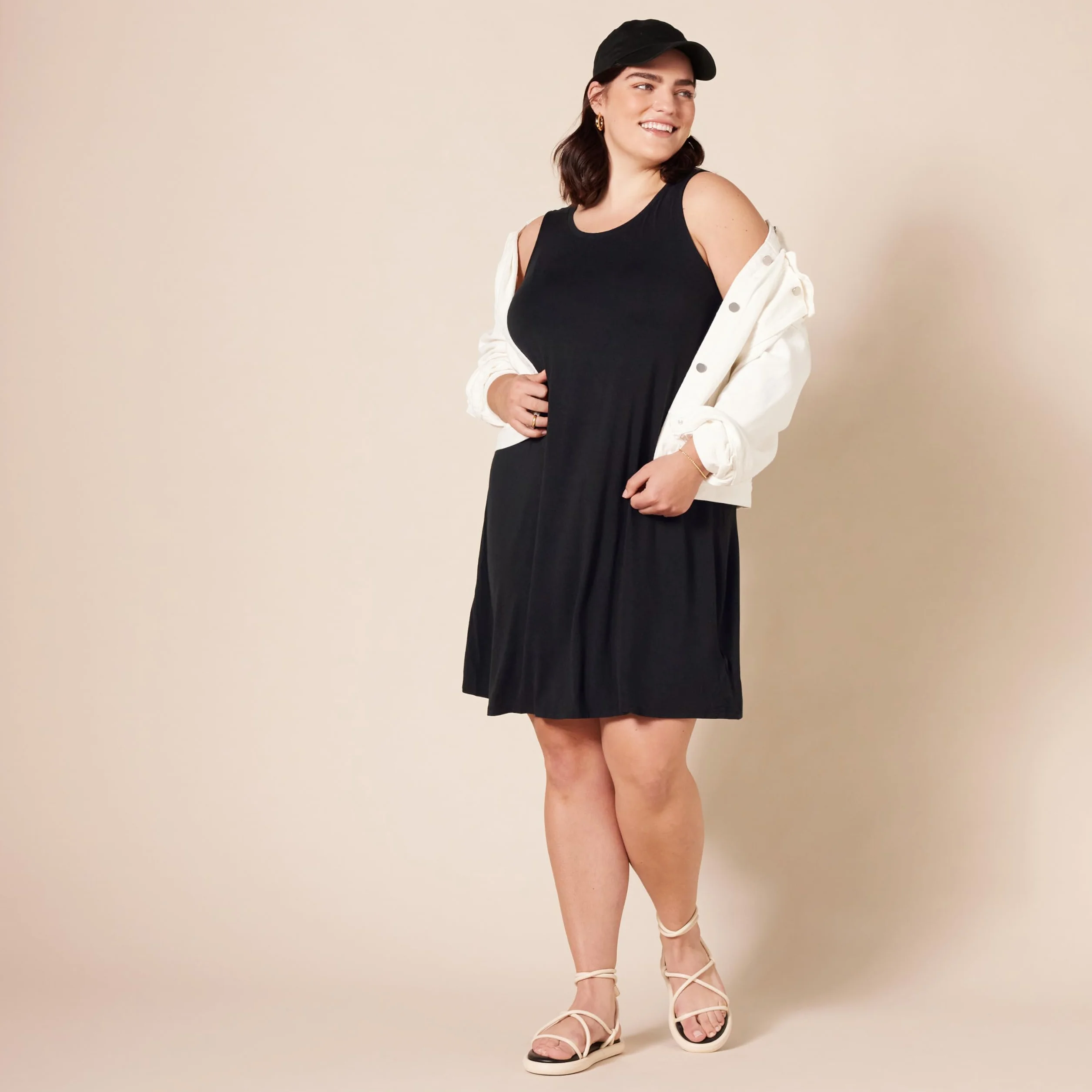 Amazon Essentials Vestido sin Mangas con Vuelo Mujer Talla Grande