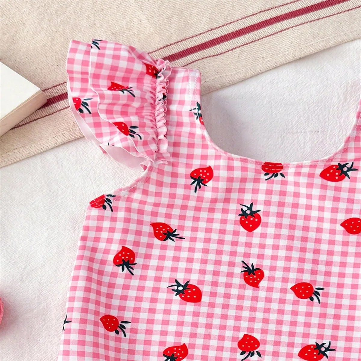 Generisch Bañador triángulo para niña con estampado de flores, bonito tankini, traje de baño para niños pequeños y niños