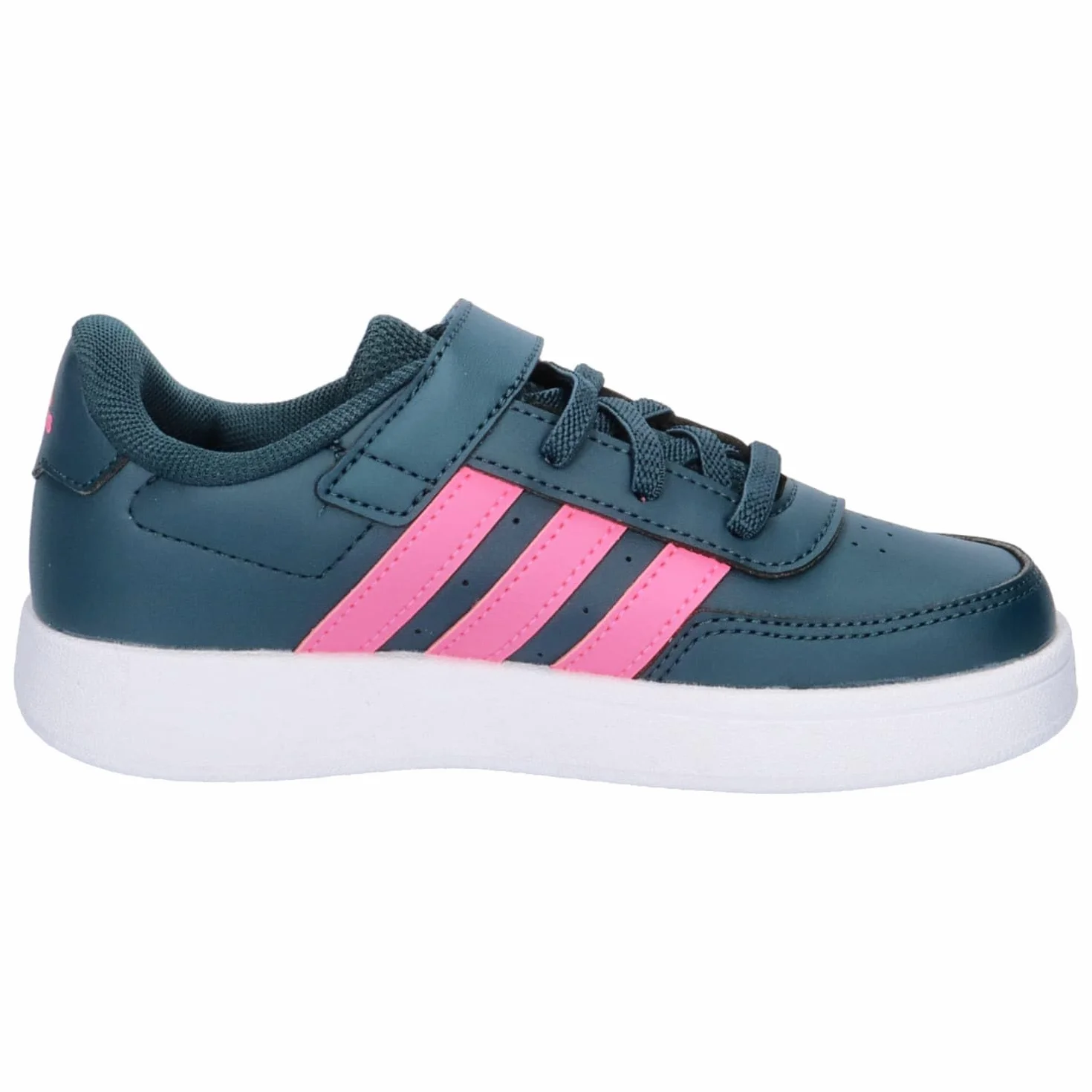adidas Breaknet Lifestyle Court Elastic Lace Top Strap Shoes Arctic Night Lucid Pink Cloud White 37 1/3 EU