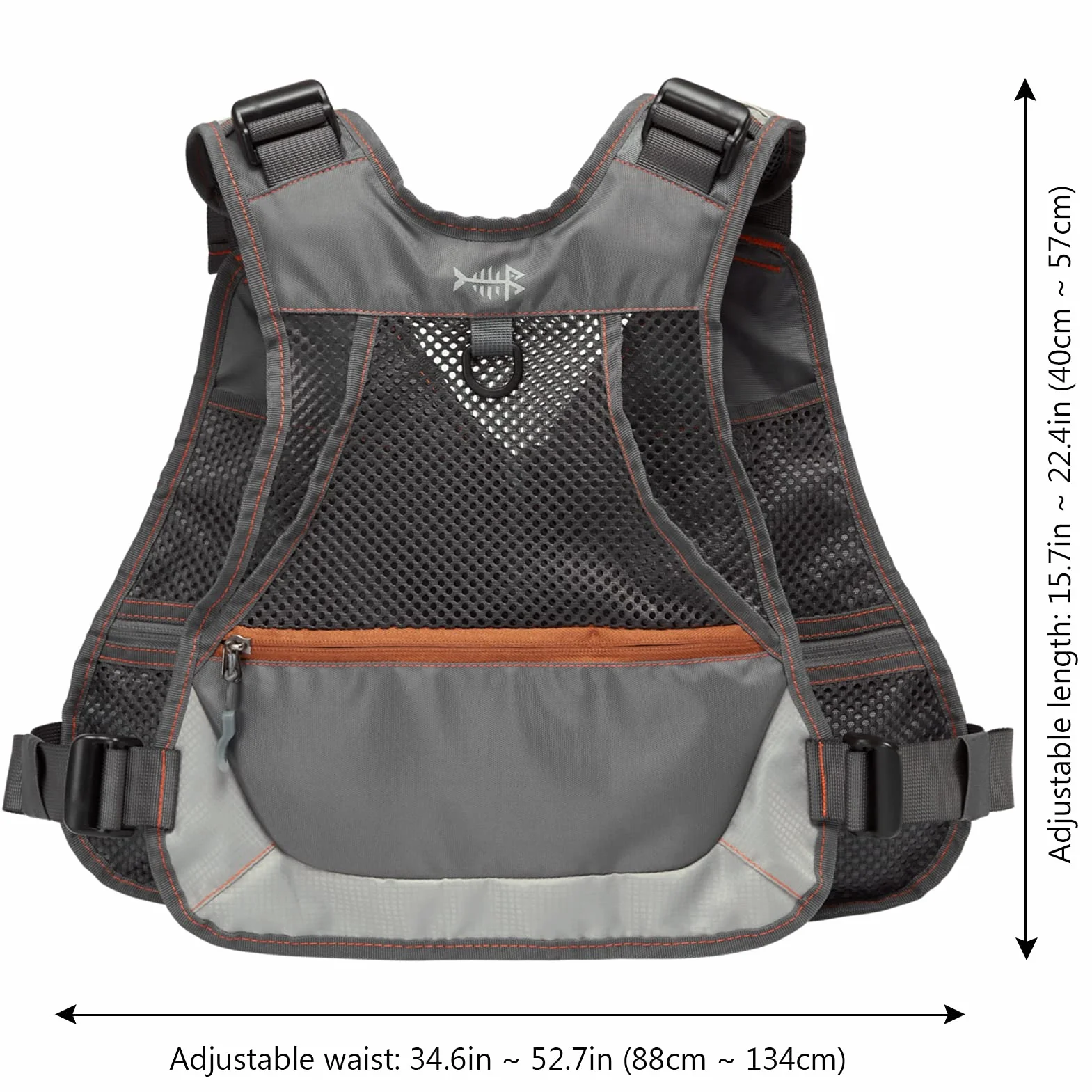 Bassdash Chaleco de Pesca con Mosca Ajustable para Jóvenes Niños con Múltiples Bolsillos