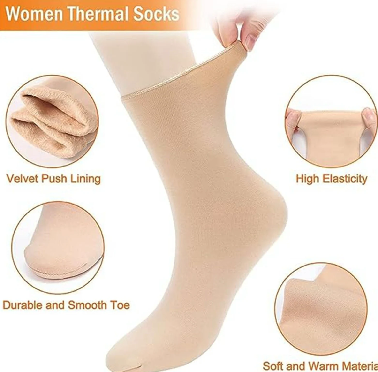 Calcetines De Invierno Para Mujer - Moda Negro 30 Pares Calcetines De Piso De Terciopelo Cálidos Para Mujer Otoño E Invierno Calcetines Suaves Elásticos Engrosados ​​Calcetines De Nieve Trans