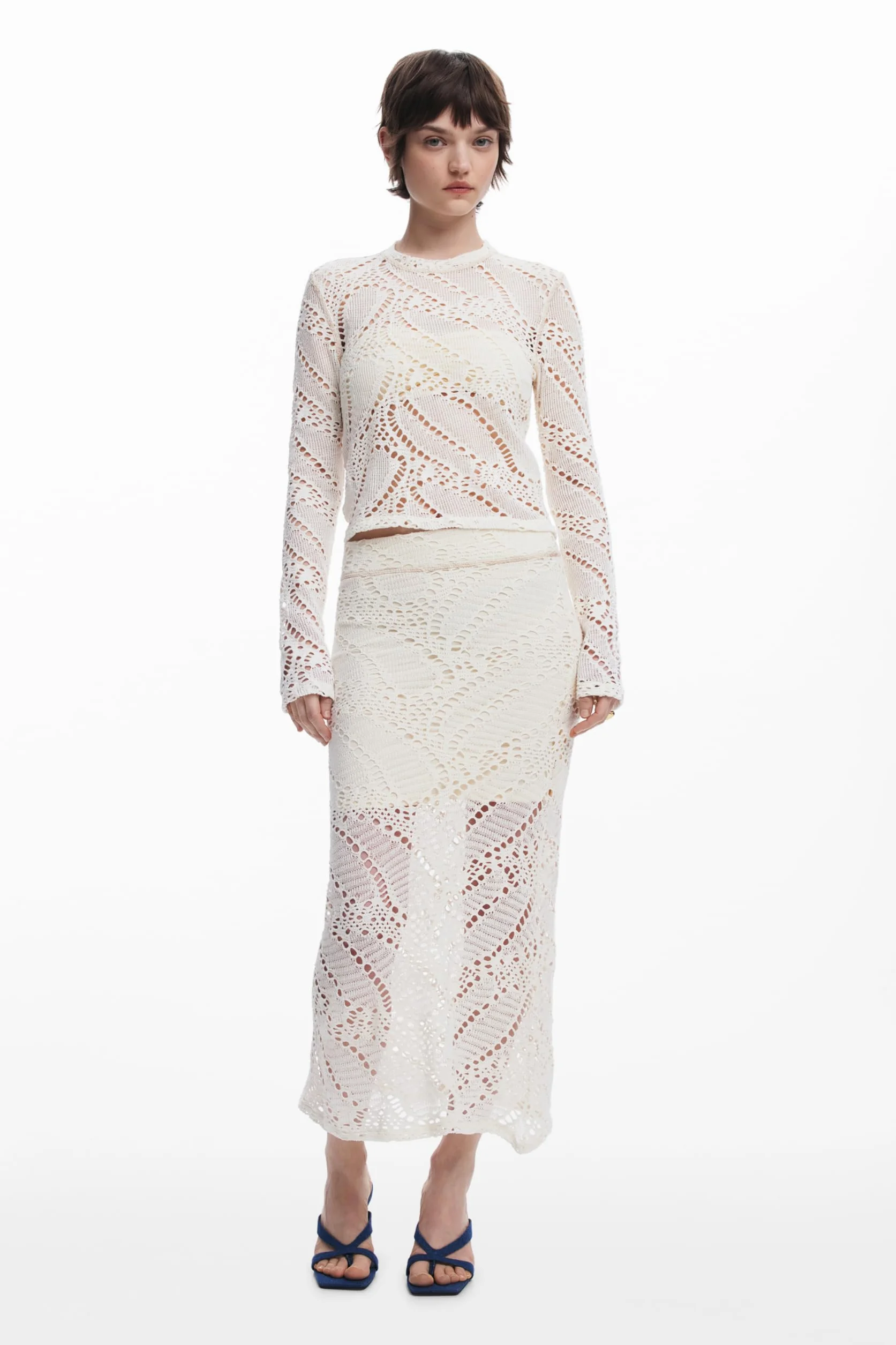 Desigual Fal_Woolf Skirt para Mujer