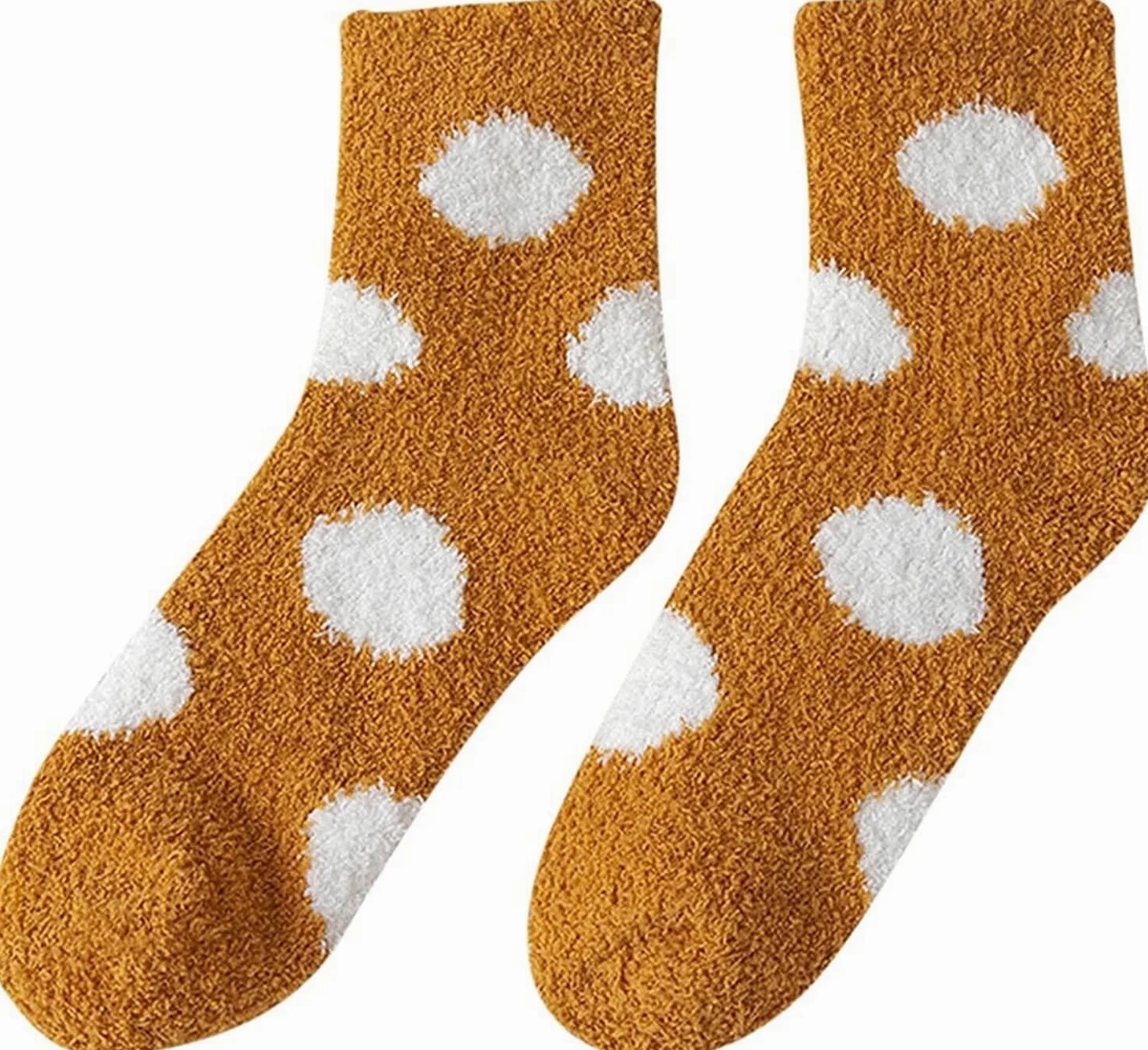 Calcetines Invierno 12 Pares De Calcetines Térmicos De Invierno Para Mujer, Patrón De Lunares Bonitos, Esponjosos, Supersuaves, Cálidos Y Acogedores Calcetines Termicos