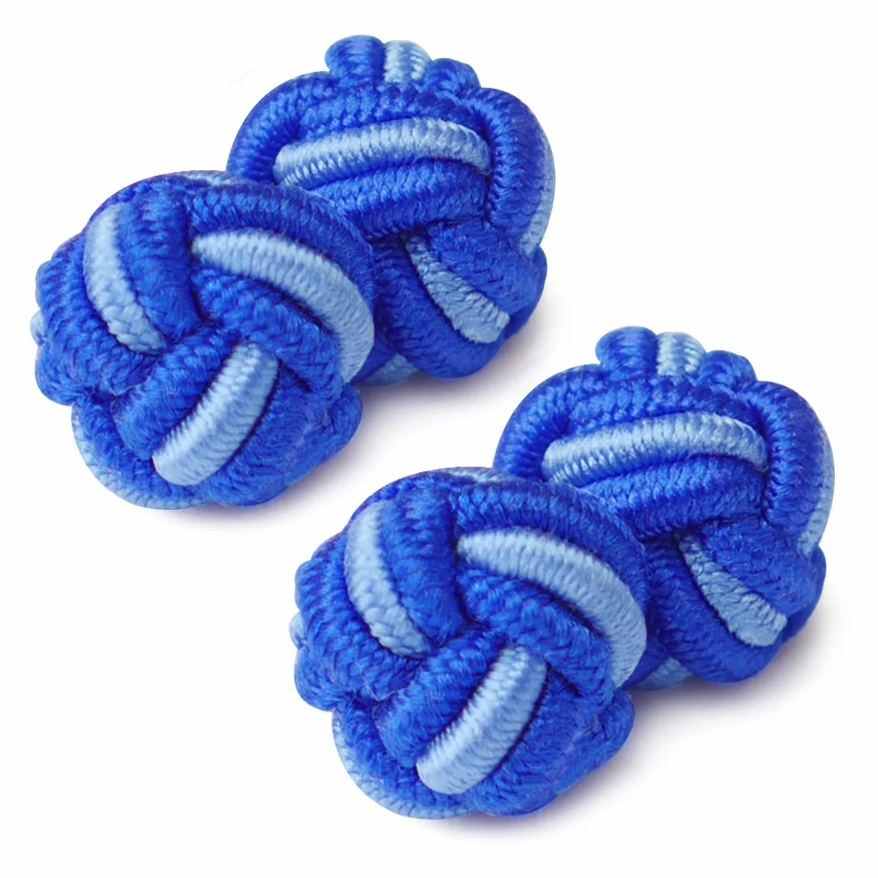 HONEY BEAR Gemelos de seda del nudo de la tela para hombre/mujer, redondos para el regalo de boda del negocio