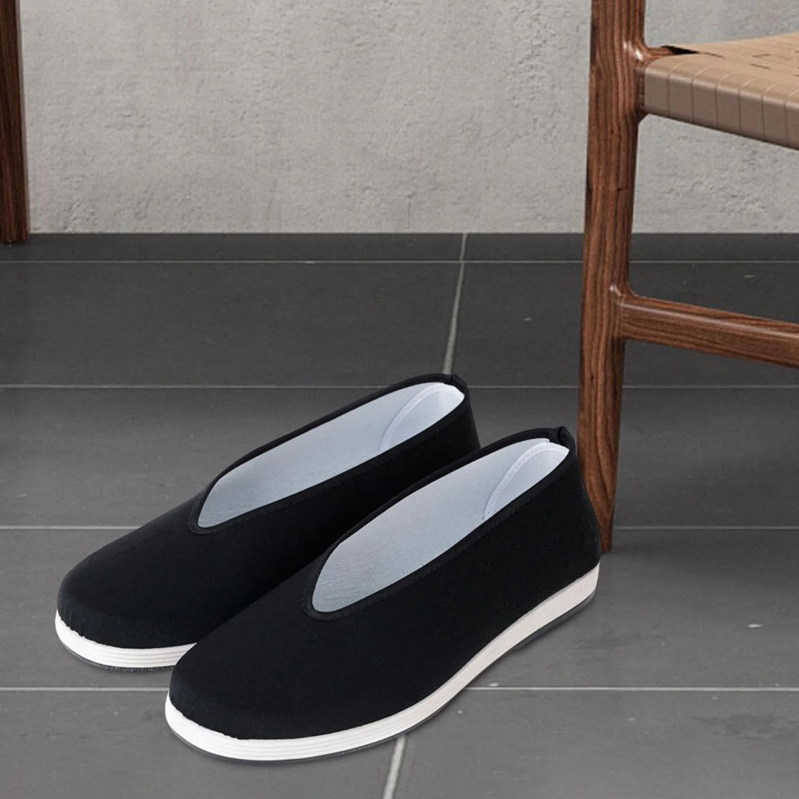 Zapatos de Kung Fu, Zapatos de Lona, Duraderos para Hombres Y Mujeres, Transpirables, Antideslizantes, Suela de Goma, Zapatos de Artes Marciales,