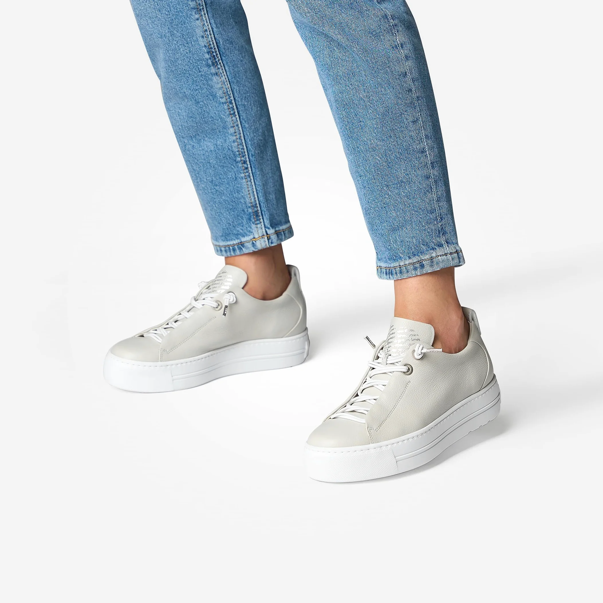 Paul Green Zapatillas 5017-367 Cuero Liso Gris Mujer