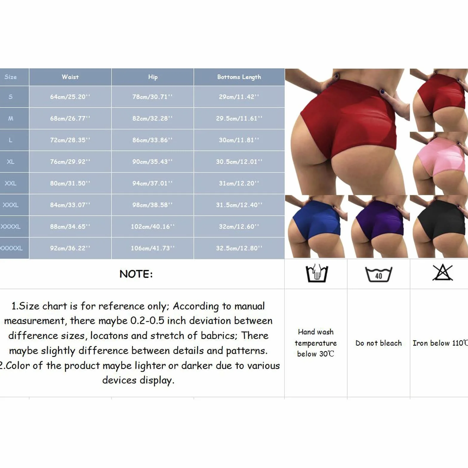 Pantalones cortos para mujer elásticos para yoga deporte negro talla S
