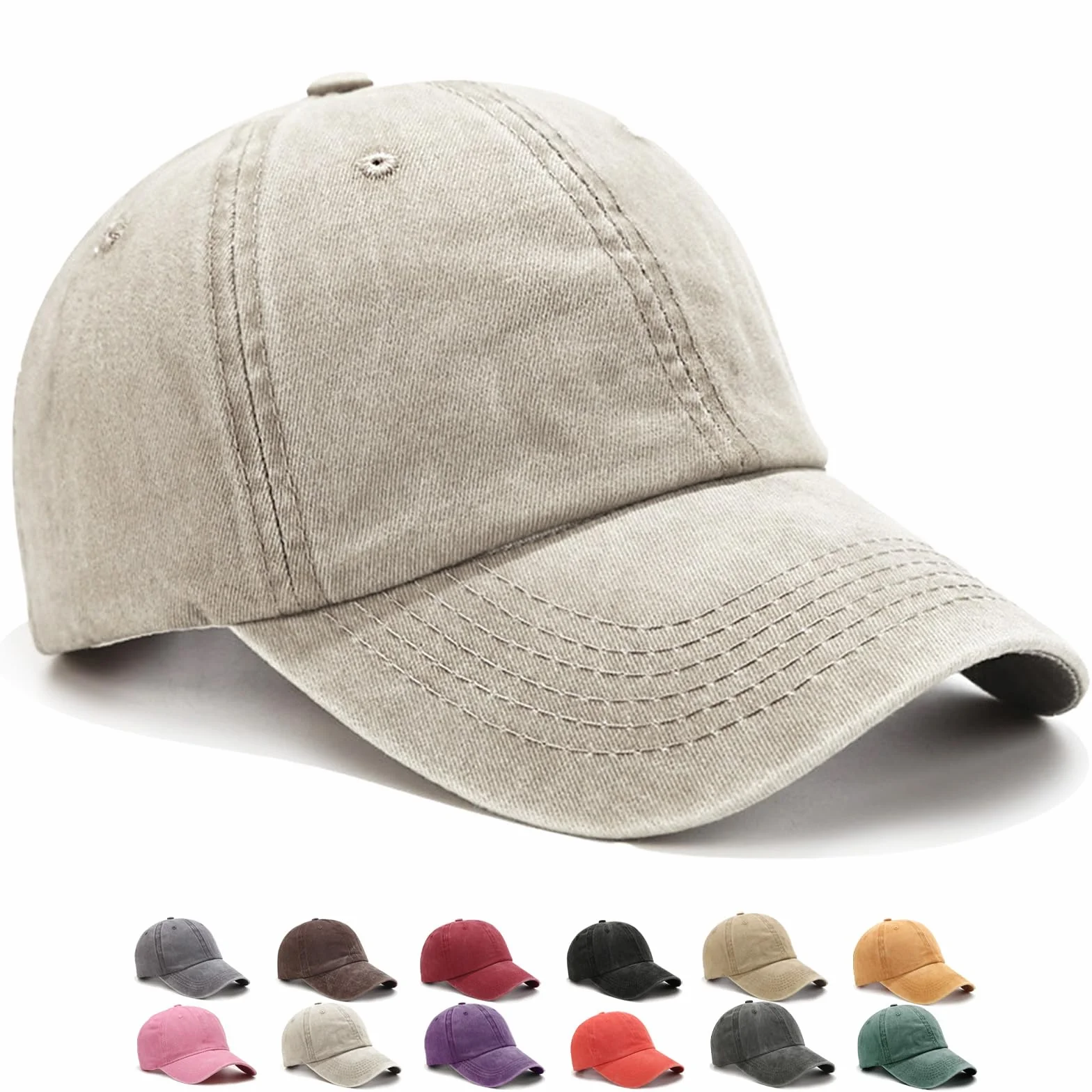 Retro Gorra Beisbol Mujer Lavada Desgastada Visera Hombre Mujer Verano