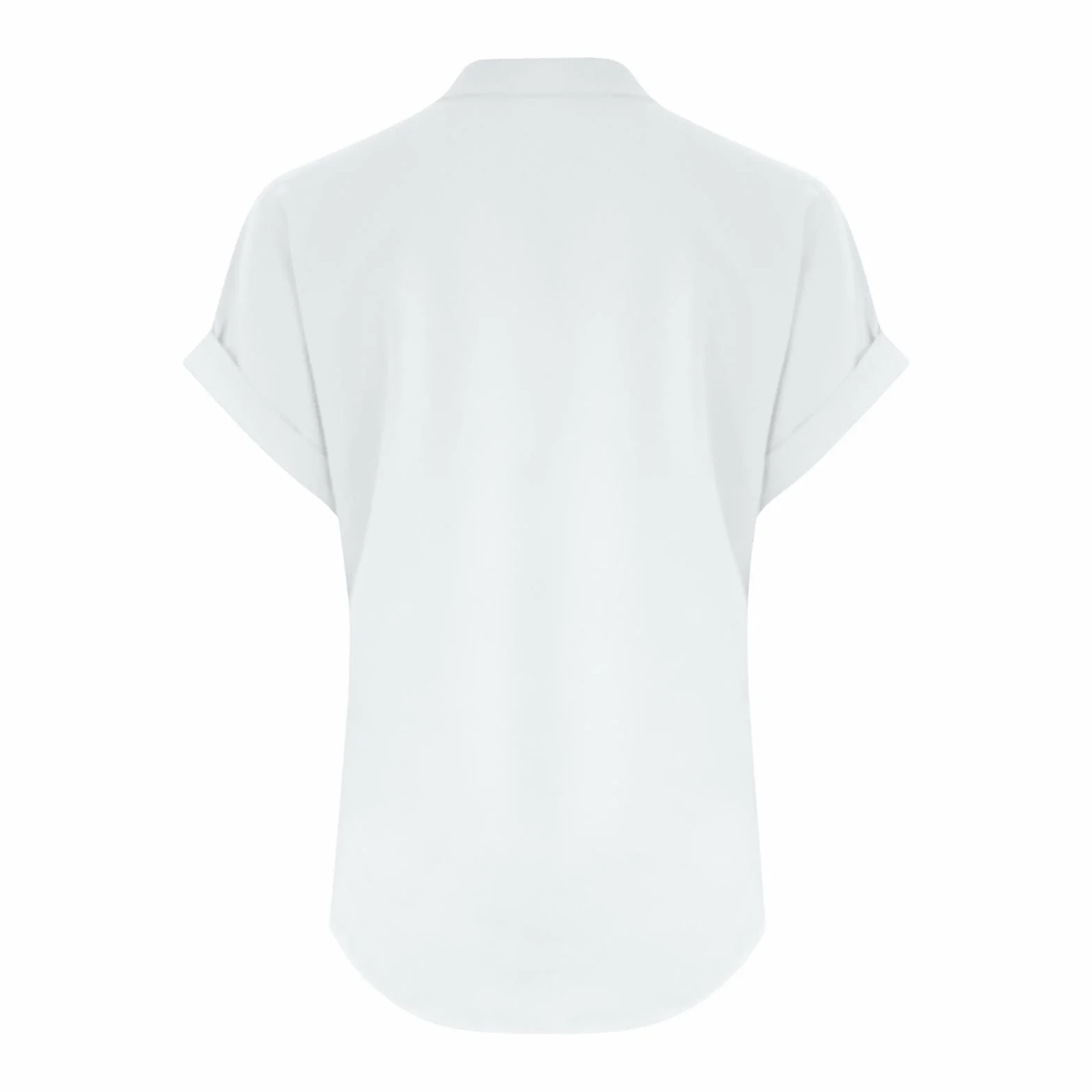 Camisa Mujer Verano Algodón Lino Botones Cuello V Blusa Elegante