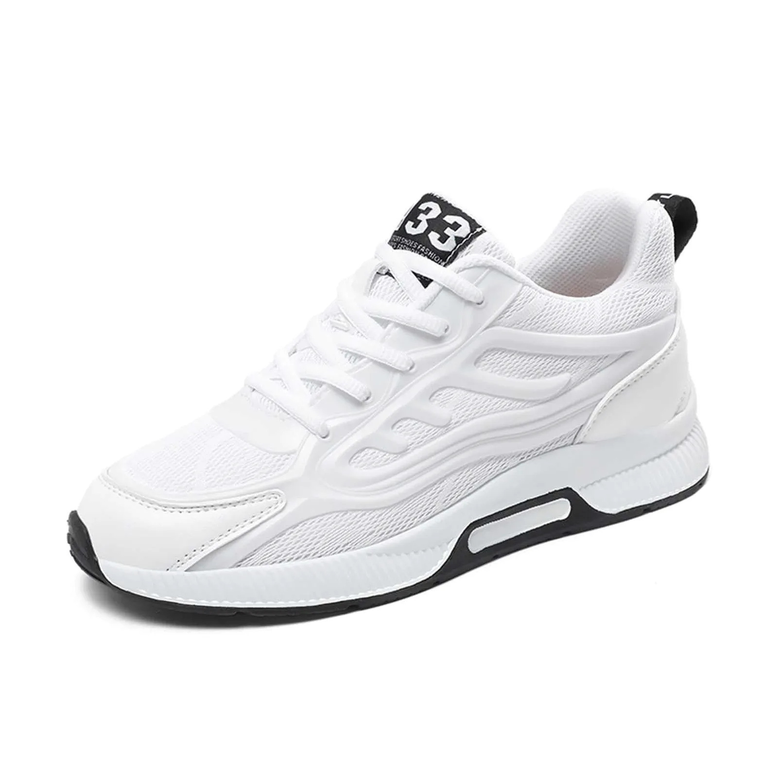 Zapatillas De Deporte con Cordones De Malla De Color Sólido Parejas para Y Mujeres con El Mismo Tipo De Zapatillas para Correr