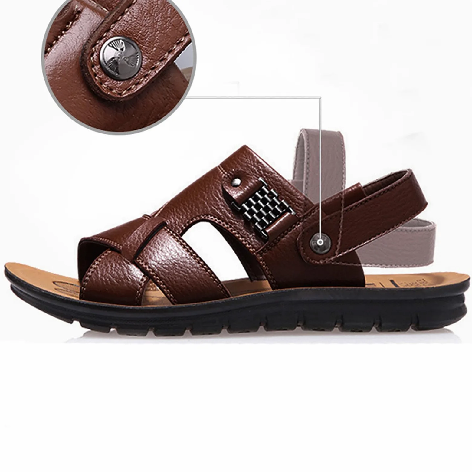 Sandalias Playa Hombre Suela de Goma Malla Transpirable con Bandas Ajustables Senderismo Casual Chanclas Piscina Zapas Calzado Sandalia Durable Flexible para Deporte