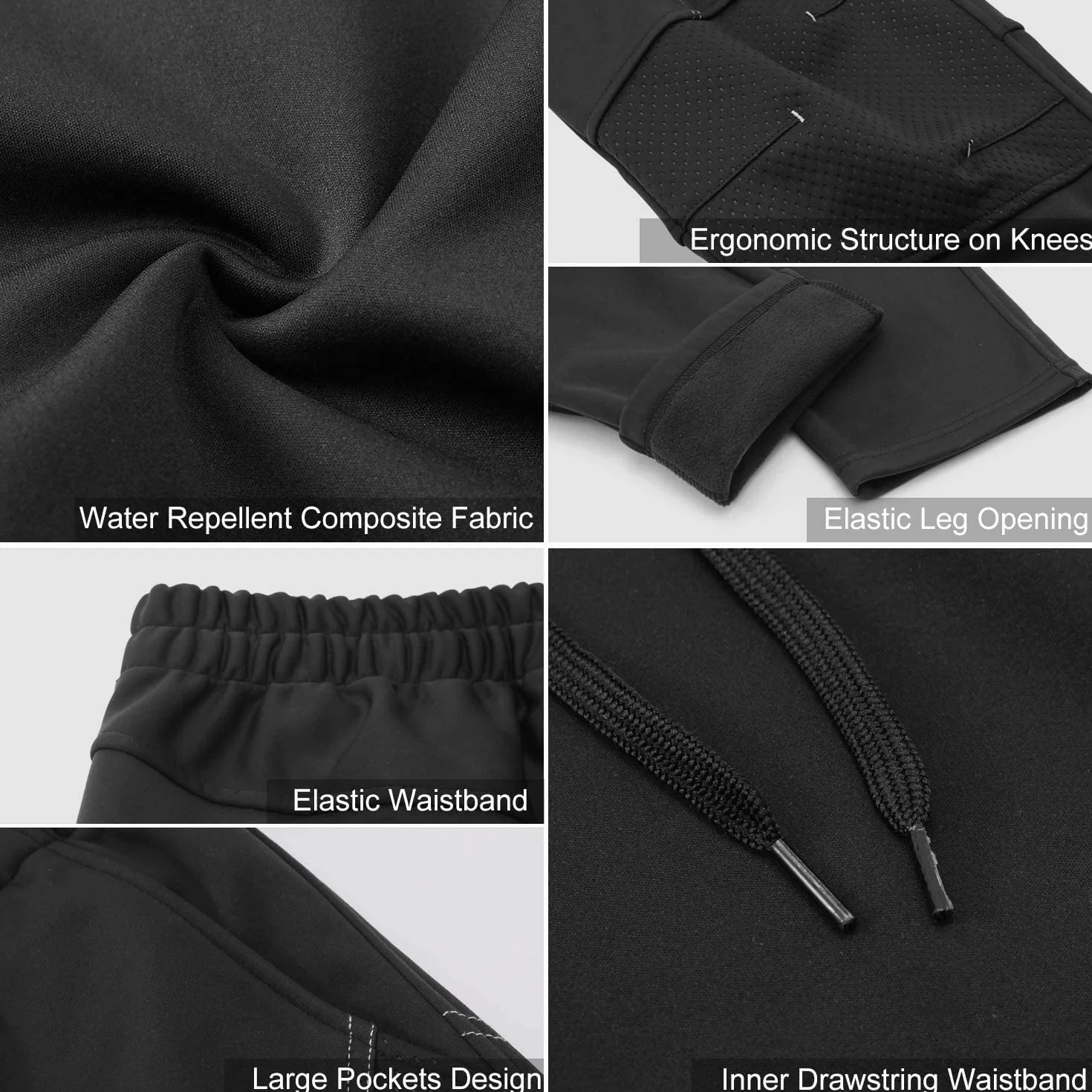 INBIKE Pantalon Largo Ciclismo Hombre Impermeable Forro Polar Deporte Aire Libre