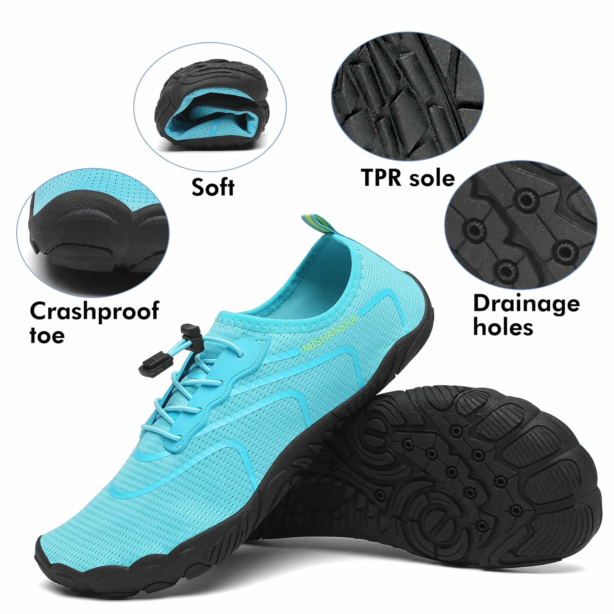 Mishansha Barefoot Escarpines Hombre Verano Zapatos de Agua