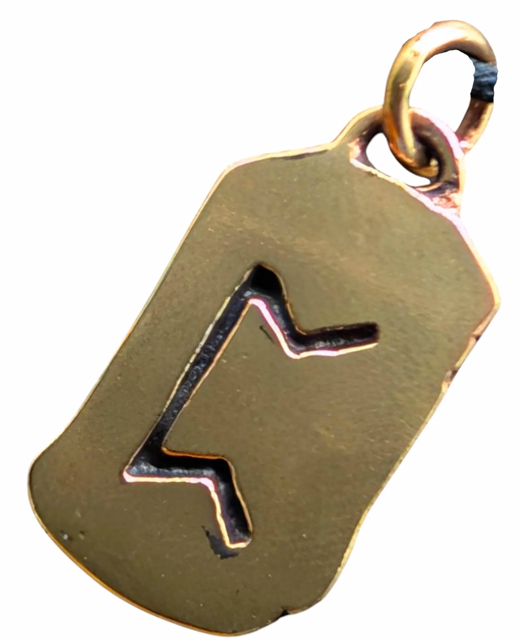 Kiss of Leather Colgante Runa Perthro de bronce nº 100, Bronce