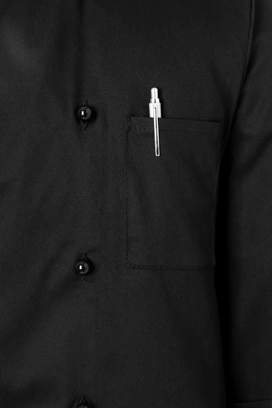 Karlowsky Chaqueta de cocinero Basic negra, talla 4XL