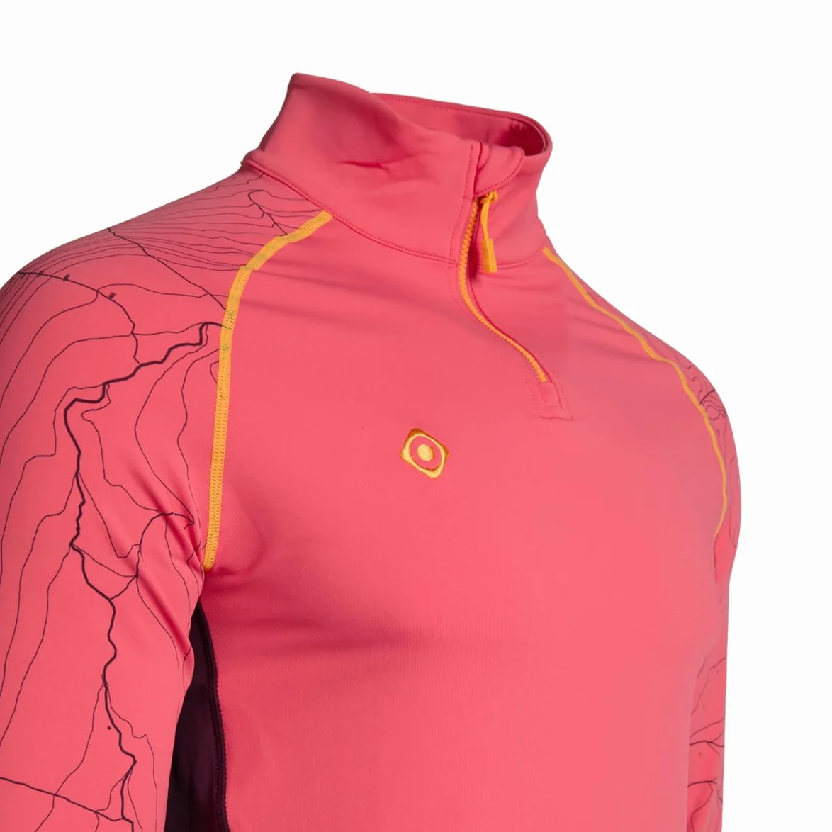 Izas Salem M Camiseta Técnica DE Manga Larga para Hombre Polar Stretch para Entrenamientos y Rutas Outdoor en Climas Fríos, Bi-elástica, Transpirable, Secado Rápido, Cuello Alto Cremallera