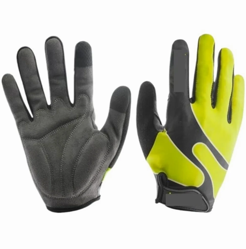 Guantes de Ciclismo Guantes De Bicicleta Guantes De Ciclismo De Dedo Largo Deportes Al Aire Libre Guantes De Pantalla Táctil Elásticos Hombres Guantes Deportivos (Color : Yellow, Size : S)