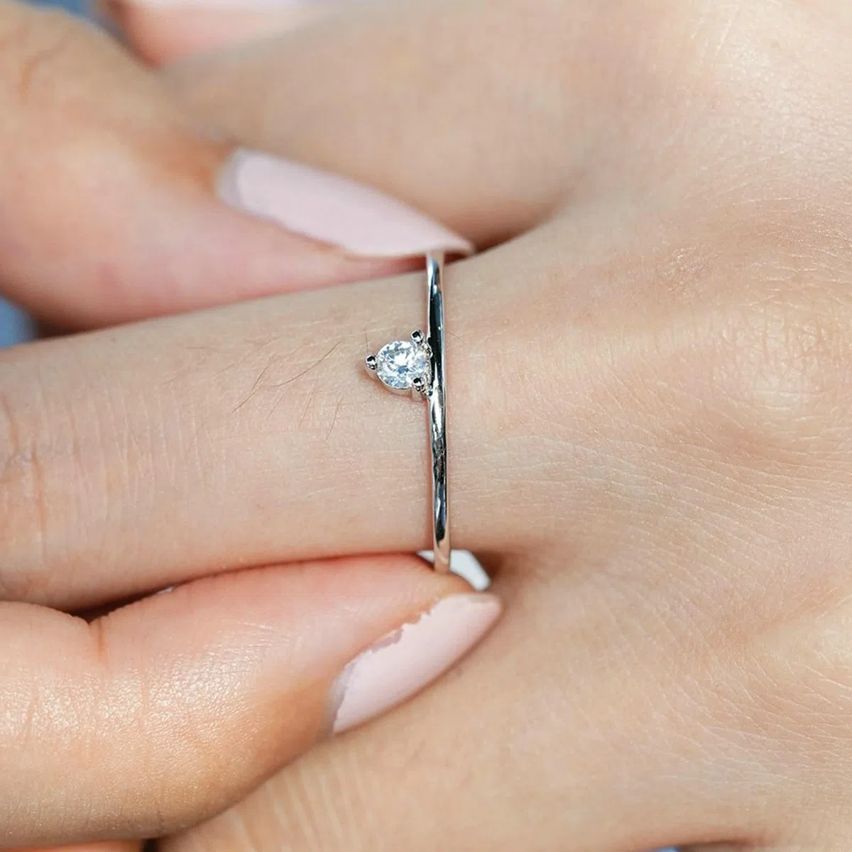 Juego de anillos para mujer, anillos de boda para mujer con diamantes creados en laboratorio de 0,1 quilates, regalos únicos para amigas y mujeres