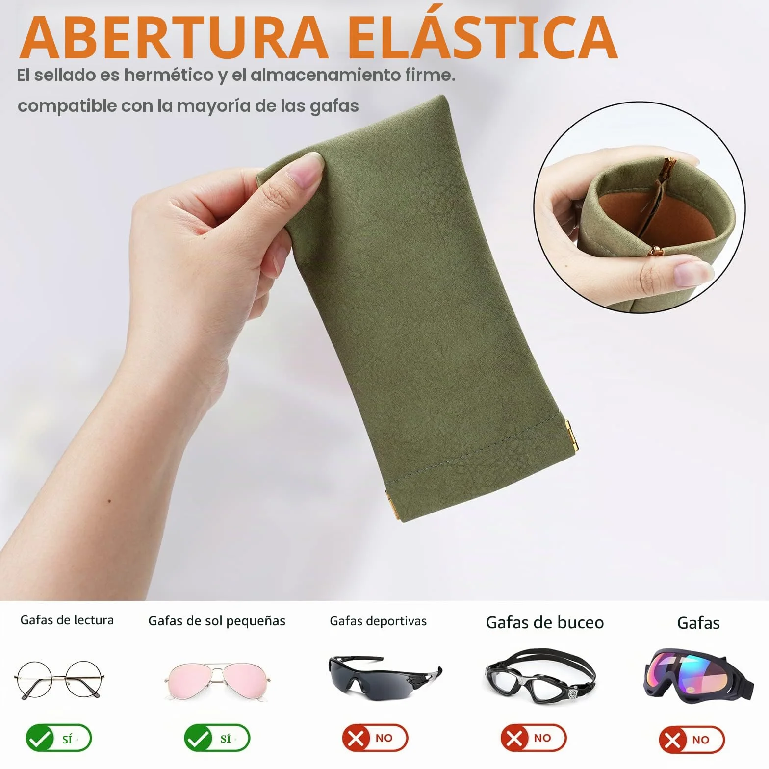 Molshine 2 uds Estuche suave para gafas de sol Portátil de cuero