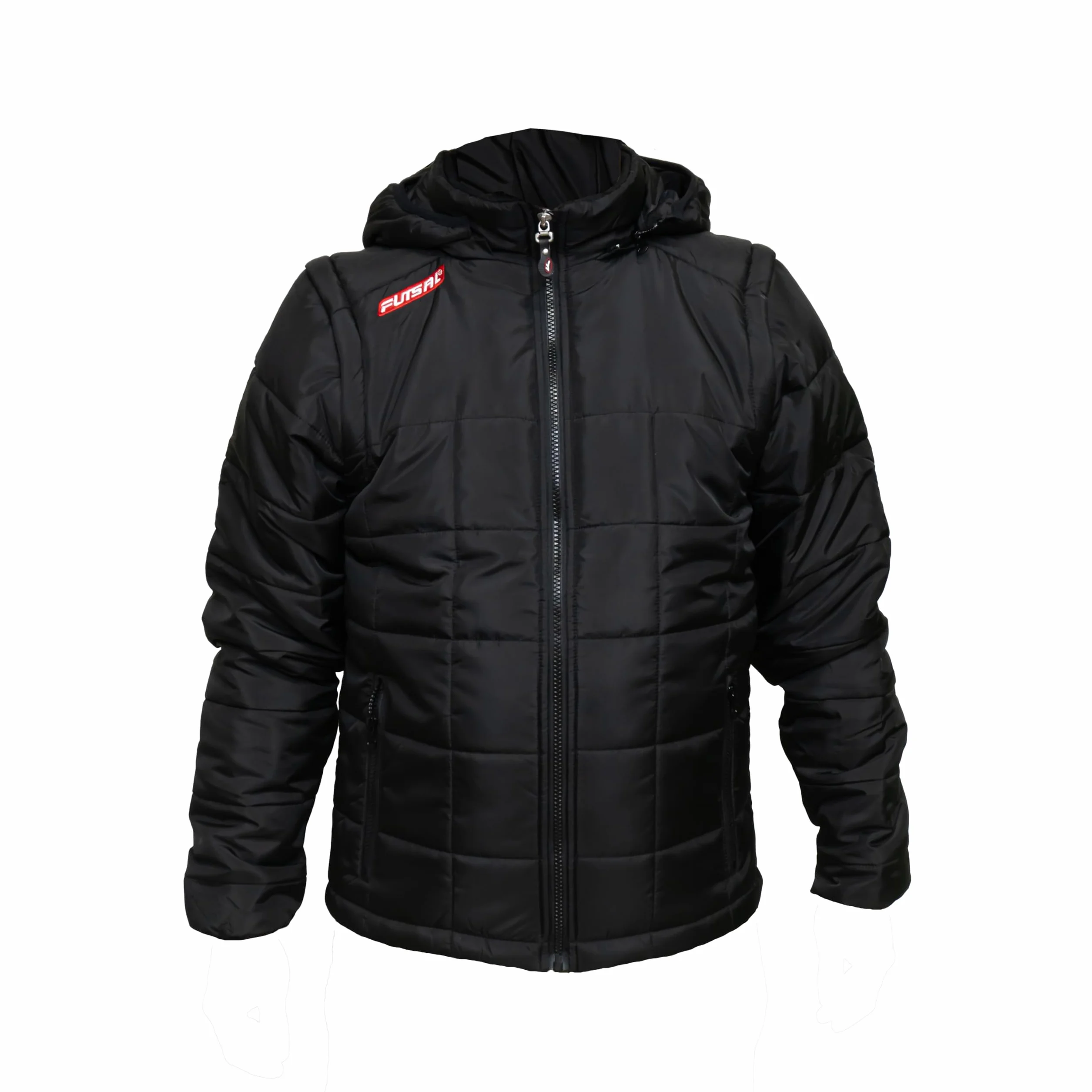 Chaqueta Anorak Futsal Negro Entrenador Adultos Talla S Cremallera Fútbol Deporte