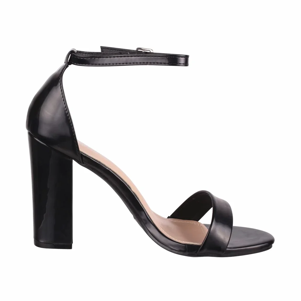 Elara Señoras Abierto Elegante Chunky Heel Pump