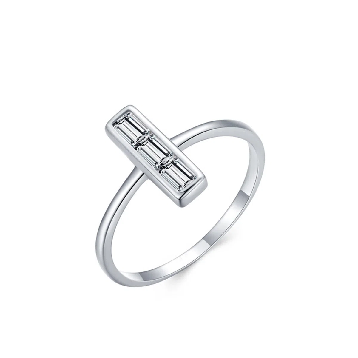 Anillos de compromiso para mujer, oro, alianza de boda de oro blanco único con moissanite, anillo de aniversario de oro auténtico