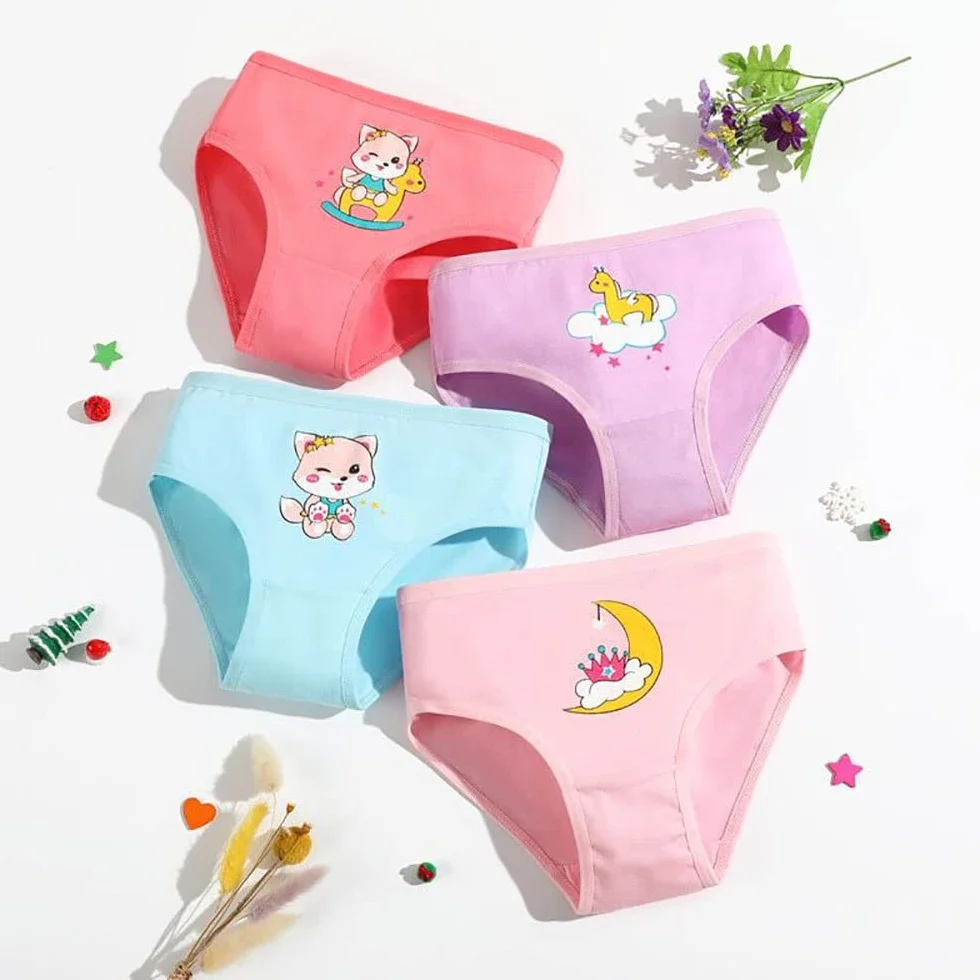 FedMois Pack de 8 Bragas Algodón de Niña Ropa Interior con Diseño de Animal 2-9 Años