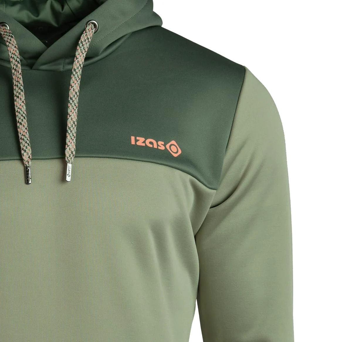 Izas Duero Mix Sudadera con Logotipo y Capucha Ajustable para Estilo Urbano, Bolsillo Frontal, Manga Sentada, Tejido Suave y Resistente, Ideal para Entretiempo y Días Frescos