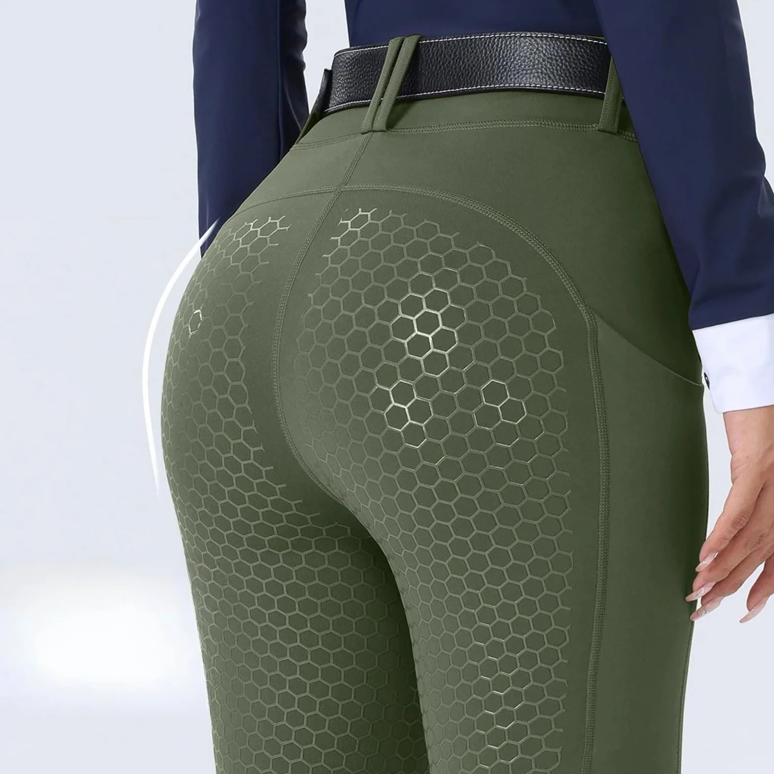 Pantalones De Equitación Pantalones de equitación for Mujer, Silicona, Antideslizantes, Resistentes al Desgaste, elásticos, Cintura Alta, Ajustados, con Bolsillo Mallas De Equitación