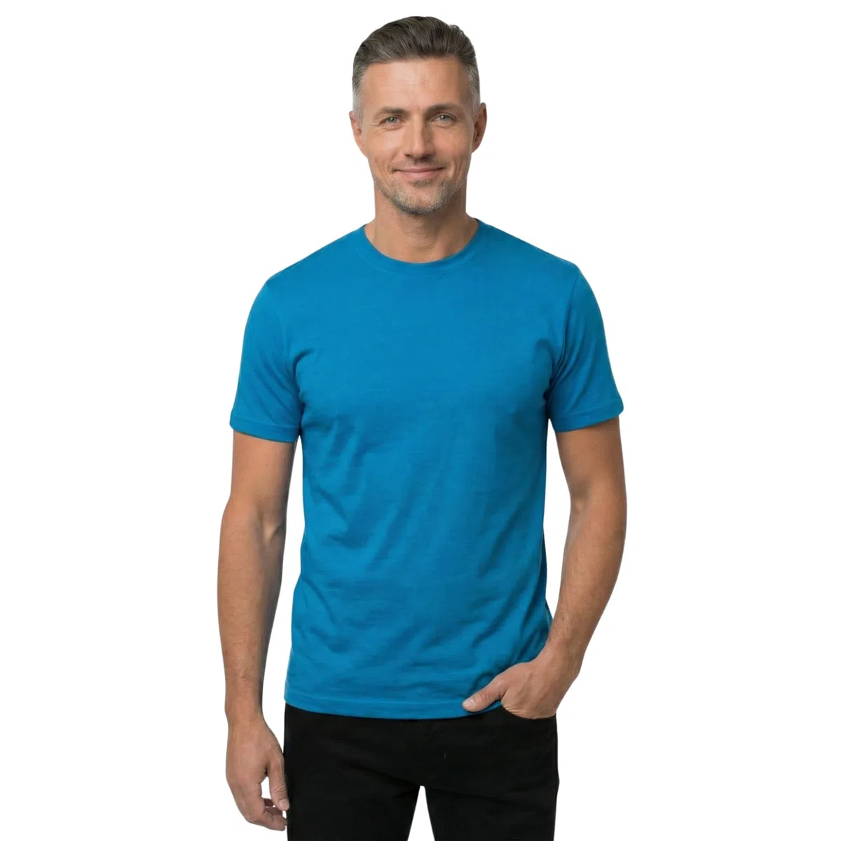 Camisetas Interiores de Merino para Hombre (L, Maya Blue)