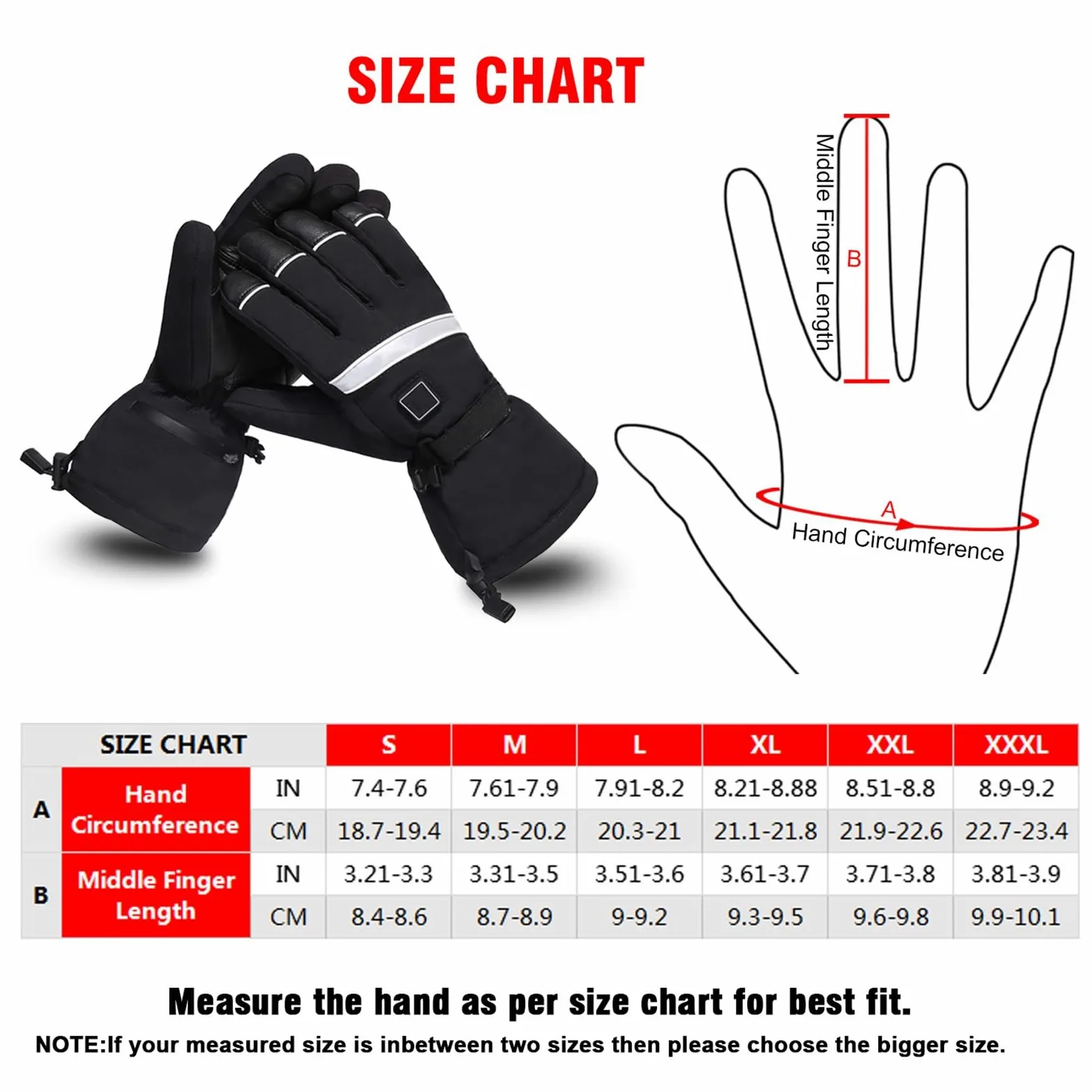 Guantes térmicos para hombre, impermeables, resistentes al viento, funcionan con pilas, diseño de pantalla táctil para actividades de esquí y ciclismo al aire libre en invierno