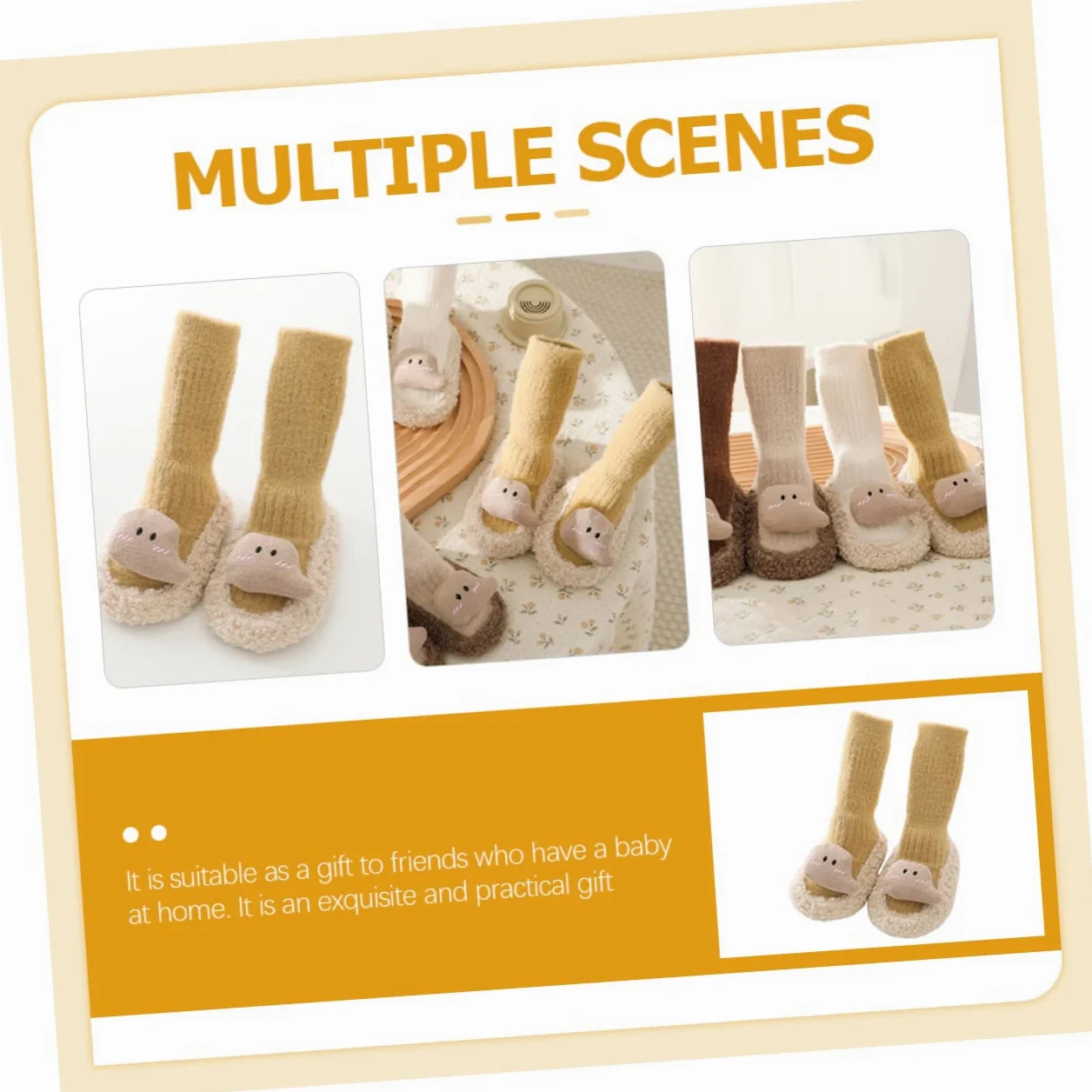 ibasenice 4pares Calcetines Antideslizantes para Bebés Diseño De Dibujos Animados Calcetines De Suelo para Niño Niña Talla Longitud De para Aprender Caminar y Uso Diario