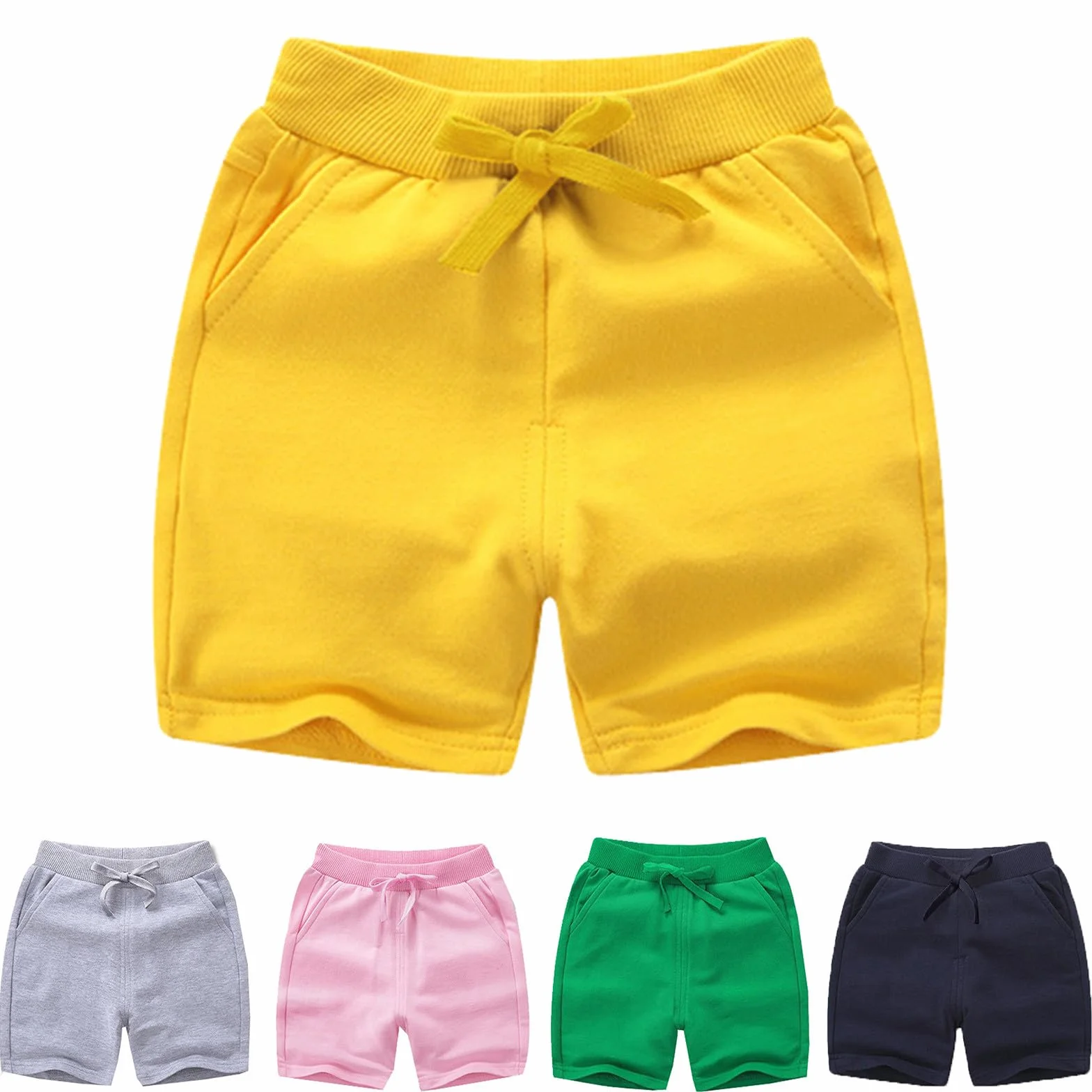 Generisch Pantalones cortos de verano para niños y niñas, pantalones cortos de playa