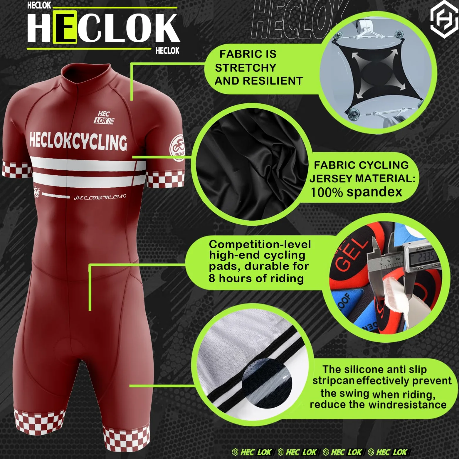 Conjunto de Traje de Triatlón de Manga Corta para Hombre,Traje de Ciclismo de Secado Rápido Mono Racing,Traje de Ciclismo Acolchado de una Pieza para,Ciclismo,Carrera,Natación