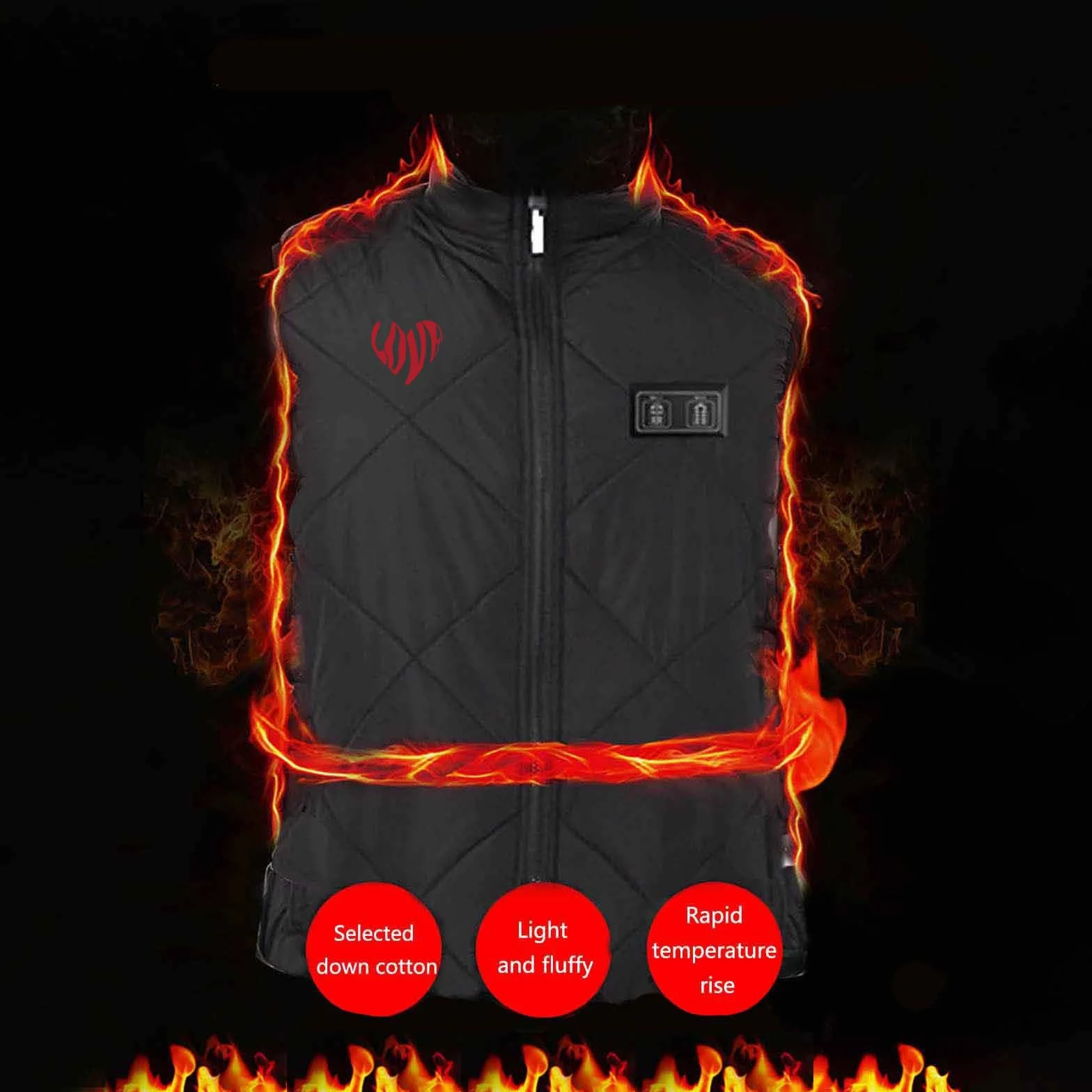 YAOJIWANG Chaleco Calefactable para Niños Chaqueta Impermeable Softshell con Calefaccion USB