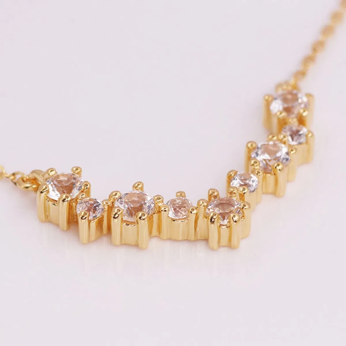Epinki Collar Boda Oro 9K/14K/18K para Mujer, Moissanita Blanca Redonda Sencillo Piedra Colgante Joyeria Cadena 40+5CM
