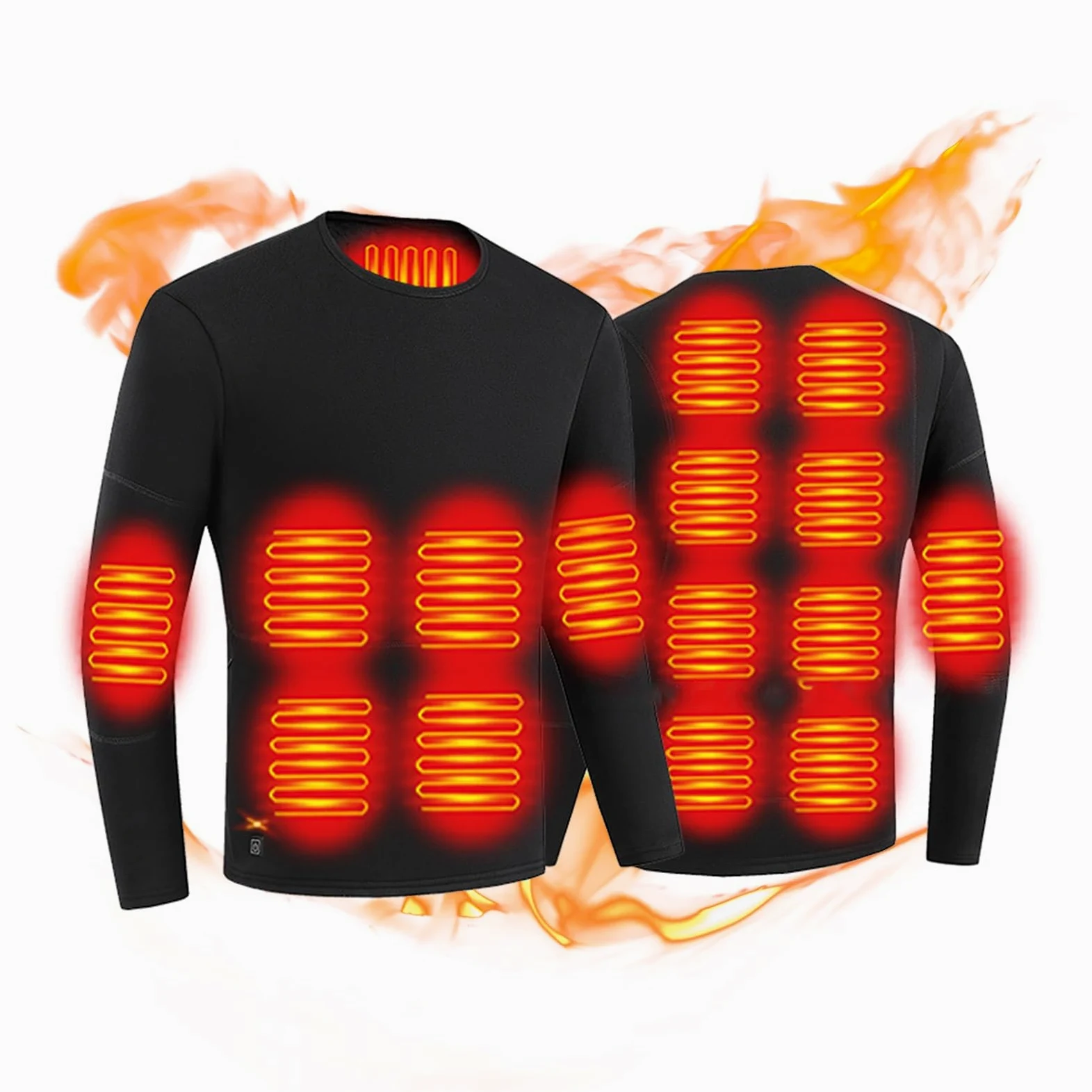 Ropa Interior térmica con calefacción USB para Hombres, Ropa Interior cálida de Invierno con calefacción, Parte Superior + Pantalones con calefacción, 3 Controles de Temperatura, 28 Zonas c