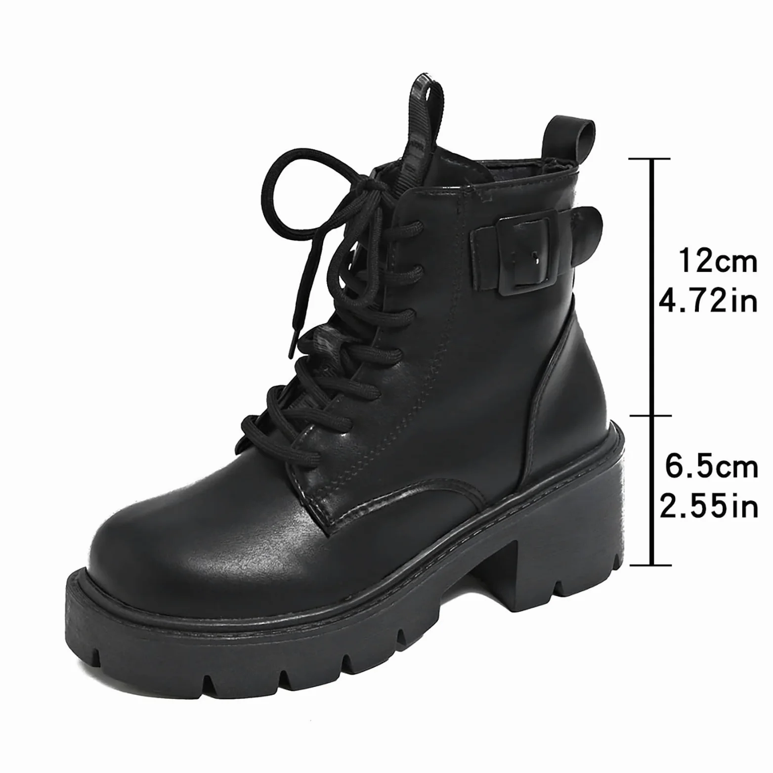 Genérico Botines Mujer Vestir Cordones Plataforma Botas Punta Redonda Elegantes Zapatos Suaves y Cómodos Caminar Bota Informales Antideslizantes Botin para Otoño Invierno Trabajo Paseo y Uso Diario
