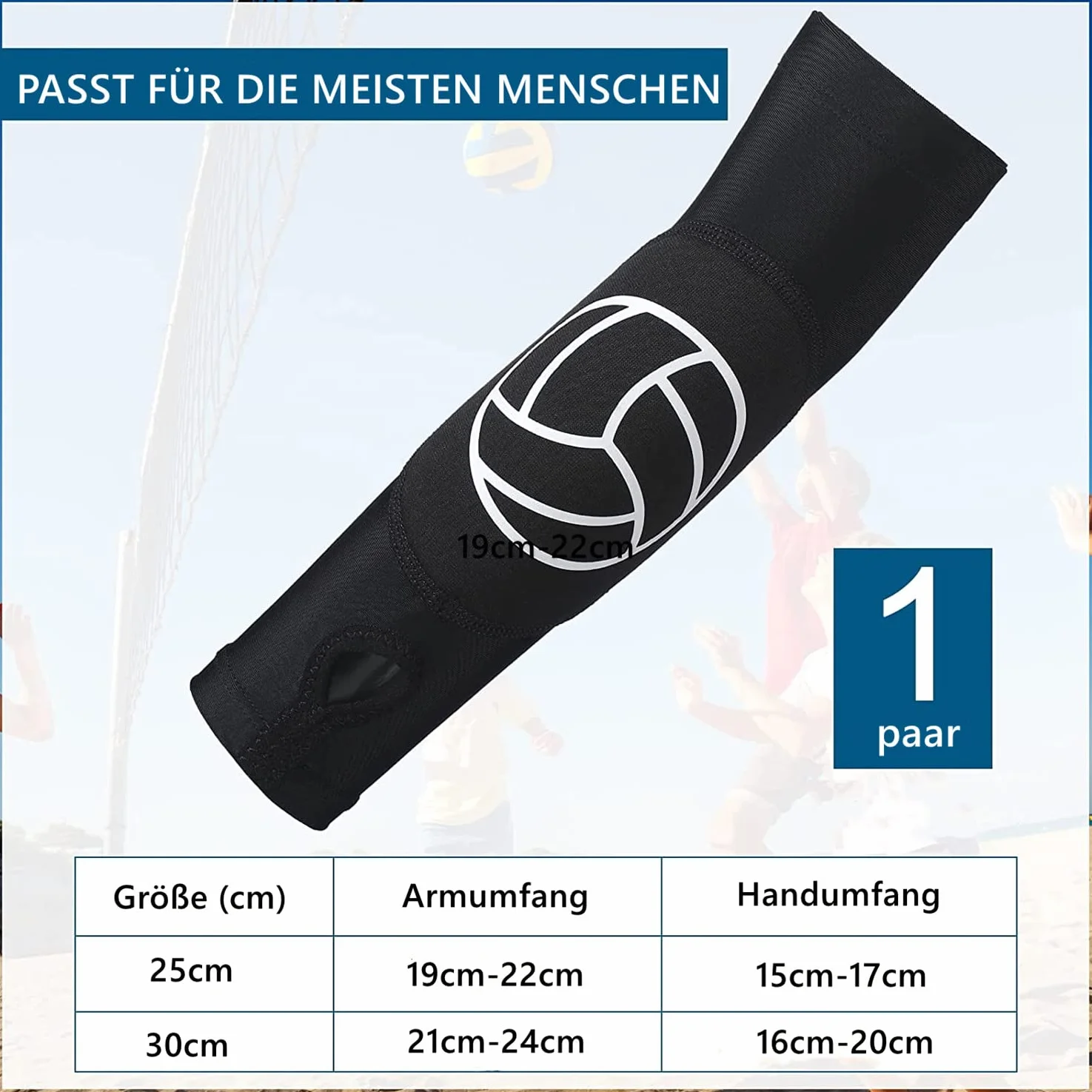 Elastische Voleibol Kompressionsmanschette Armschoner für Kinder