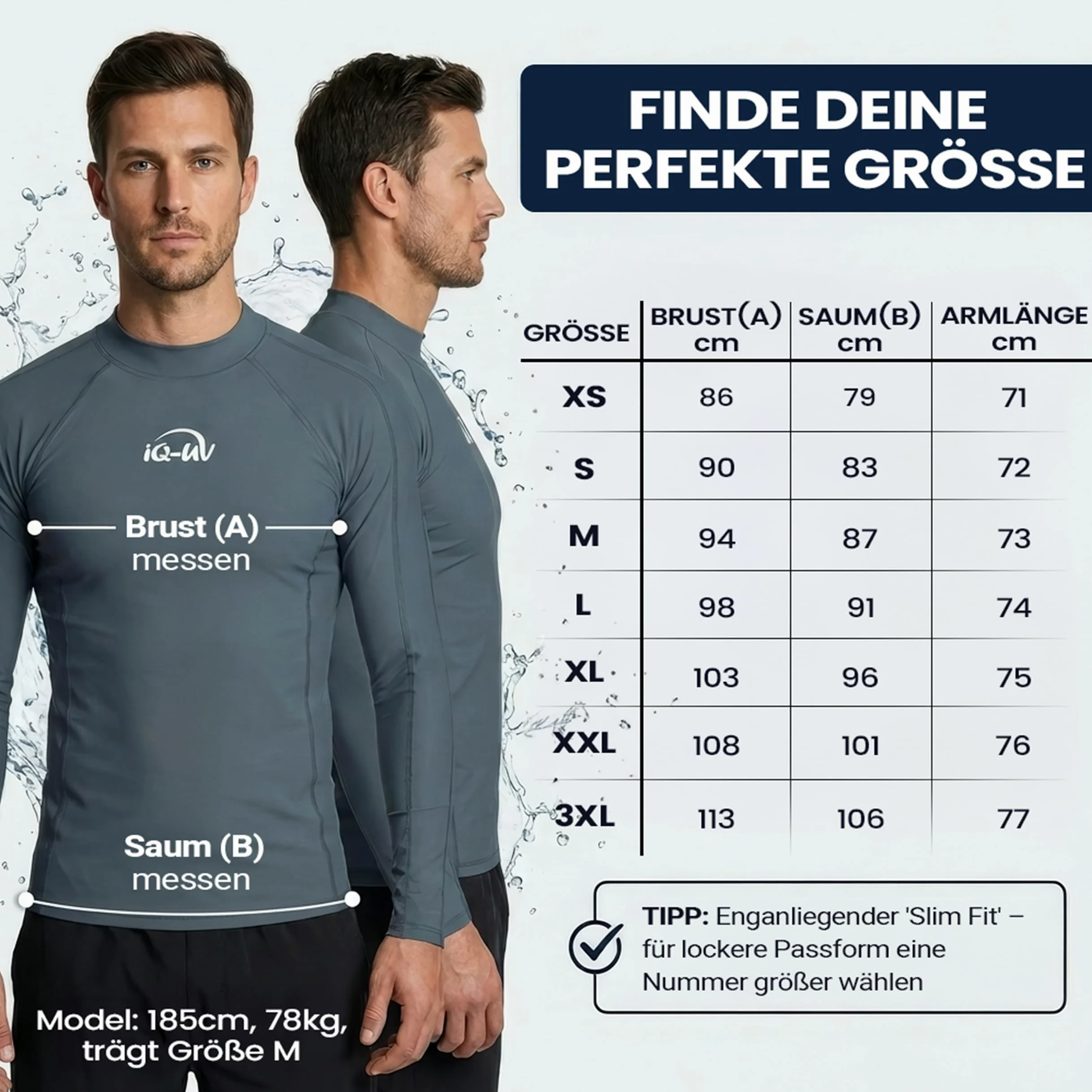 iQ-UV UV 300 Shirt Slim Fit LS Camiseta, Hombre