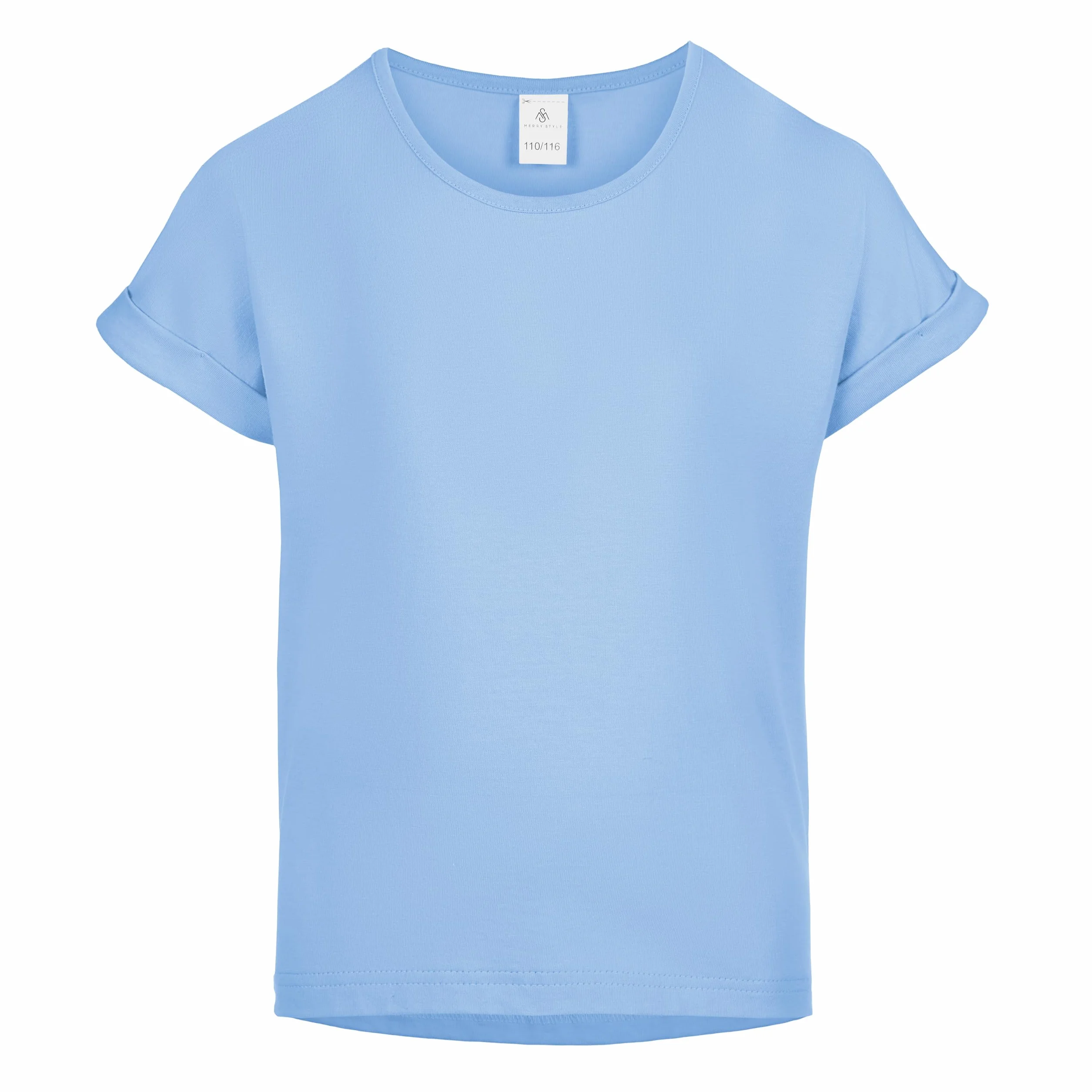 Merry Style Camiseta Niña Manga Corta Algodón, Cuello Redondo MS10-468