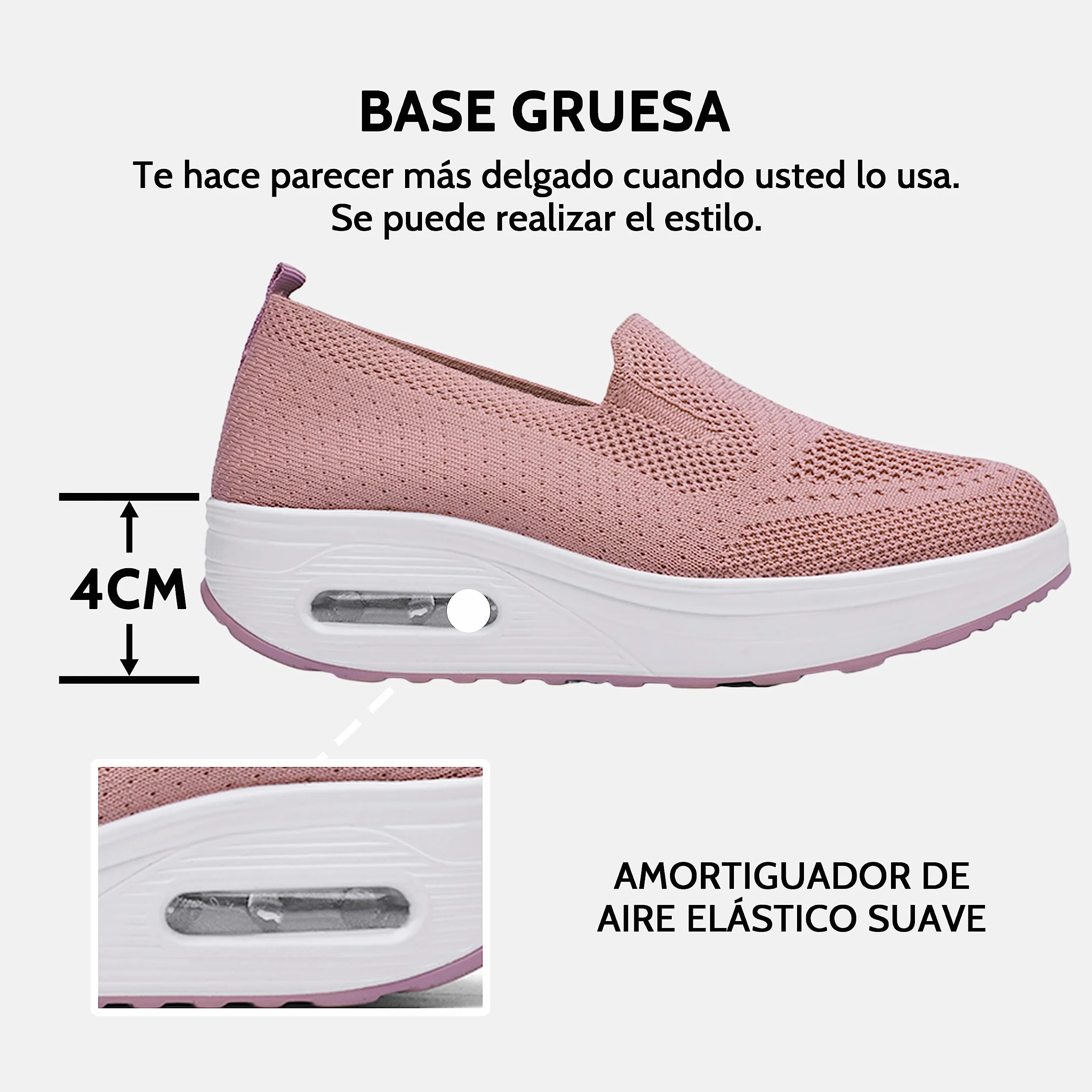 Buty Sportowe Damskie Oddychające Lekkie Siateczkowe 35-42 Sneakersy Zwiększające Wzrost