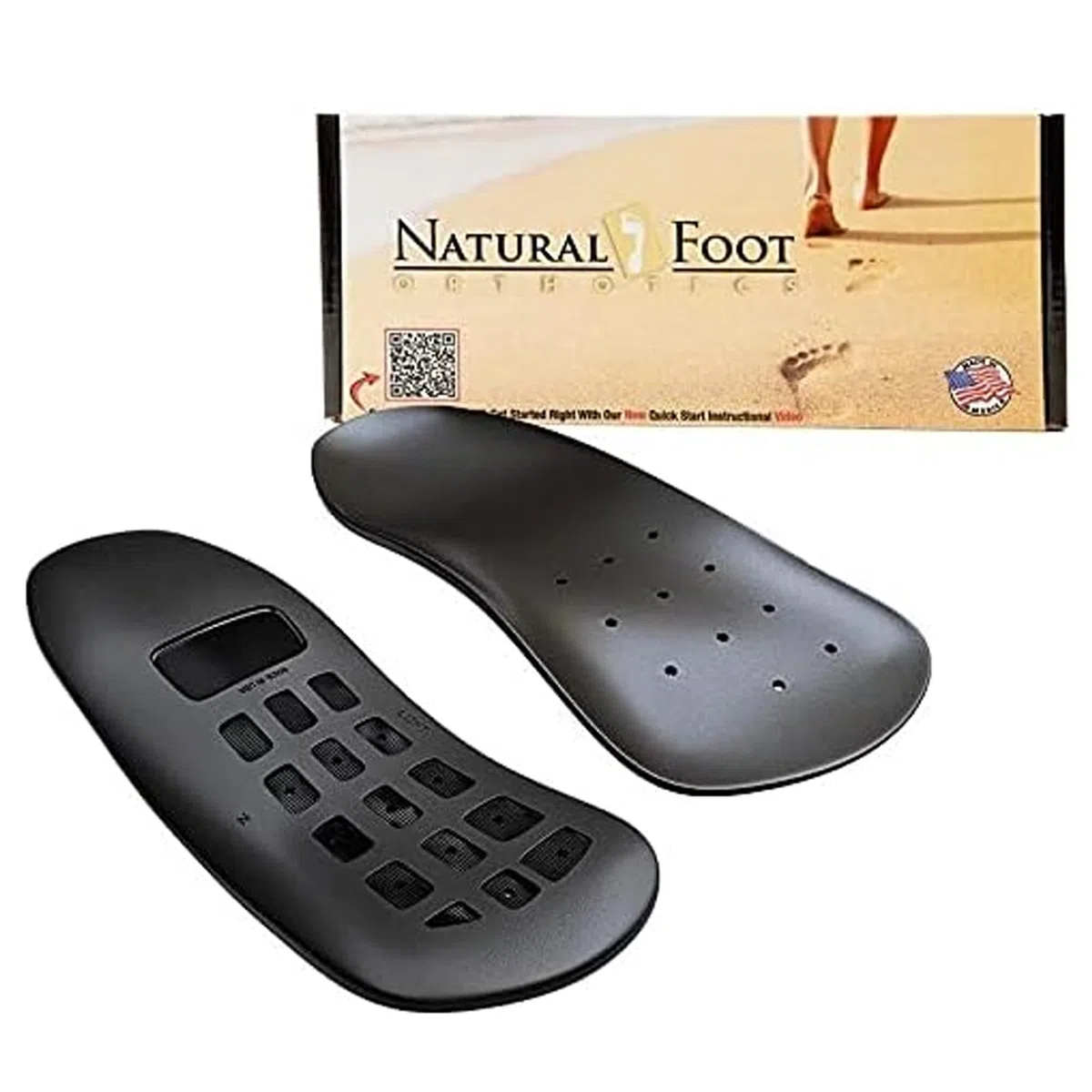 Natural Foot Orthotics - Plantillas ortopédicas para pies planos o arcos bajos, Men's 13-13.5 / Women's 14-14.5, 1